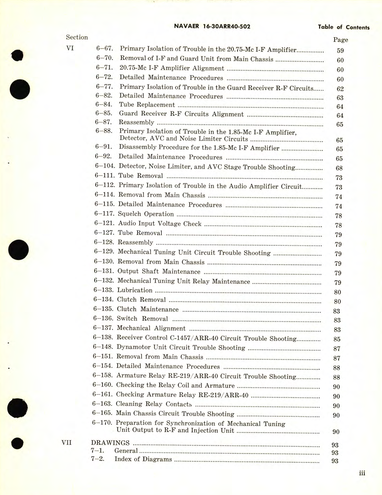 Sample page 5 from AirCorps Library document: Service Instructions for Receiving Set, Radio AN/ARR-40