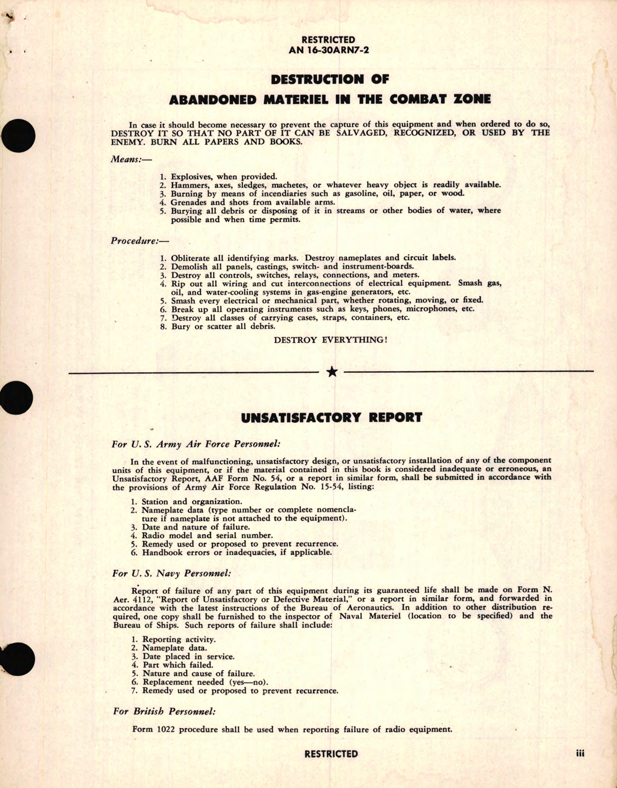 Sample page 5 from AirCorps Library document: Operating Instructions for Radio Compass AN/ARN-7