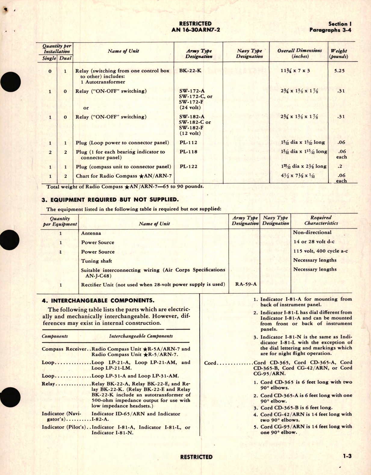 Sample page 9 from AirCorps Library document: Operating Instructions for Radio Compass AN/ARN-7