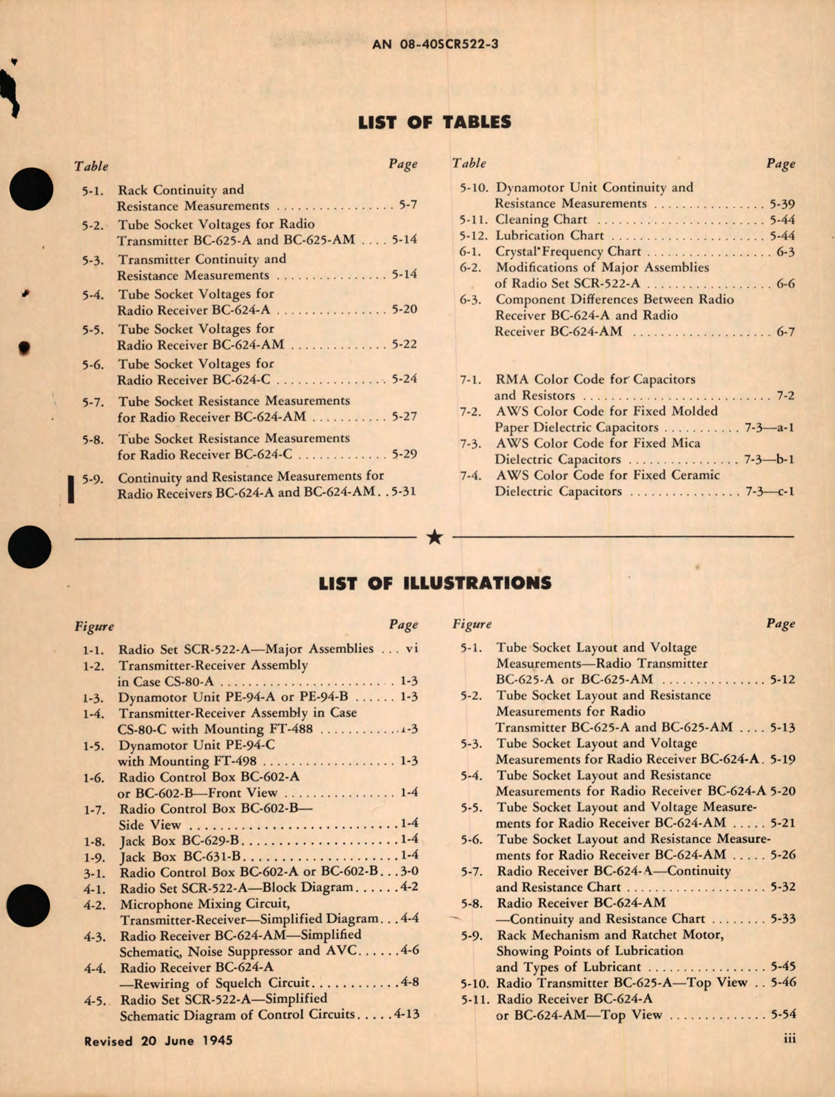 Sample page 5 from AirCorps Library document: Maintenance Instructions for Radio Sets SCR-522-A and SCR-542-A