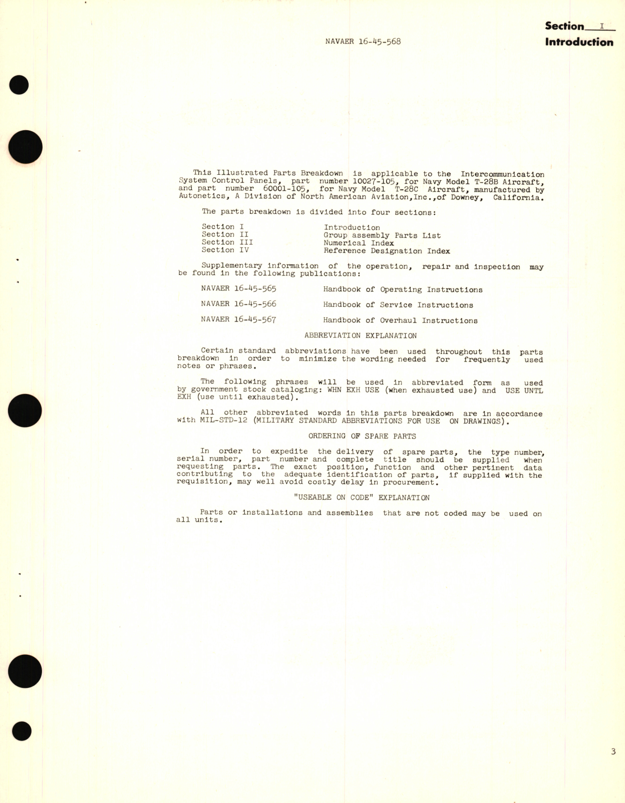 Sample page 5 from AirCorps Library document: Illustrated Parts Breakdown for Intercommunication System Control Panels Navel Model T-28B Aircraft P/N 10027-105 Navy Model T-28C Aircraft P/N 60001-105