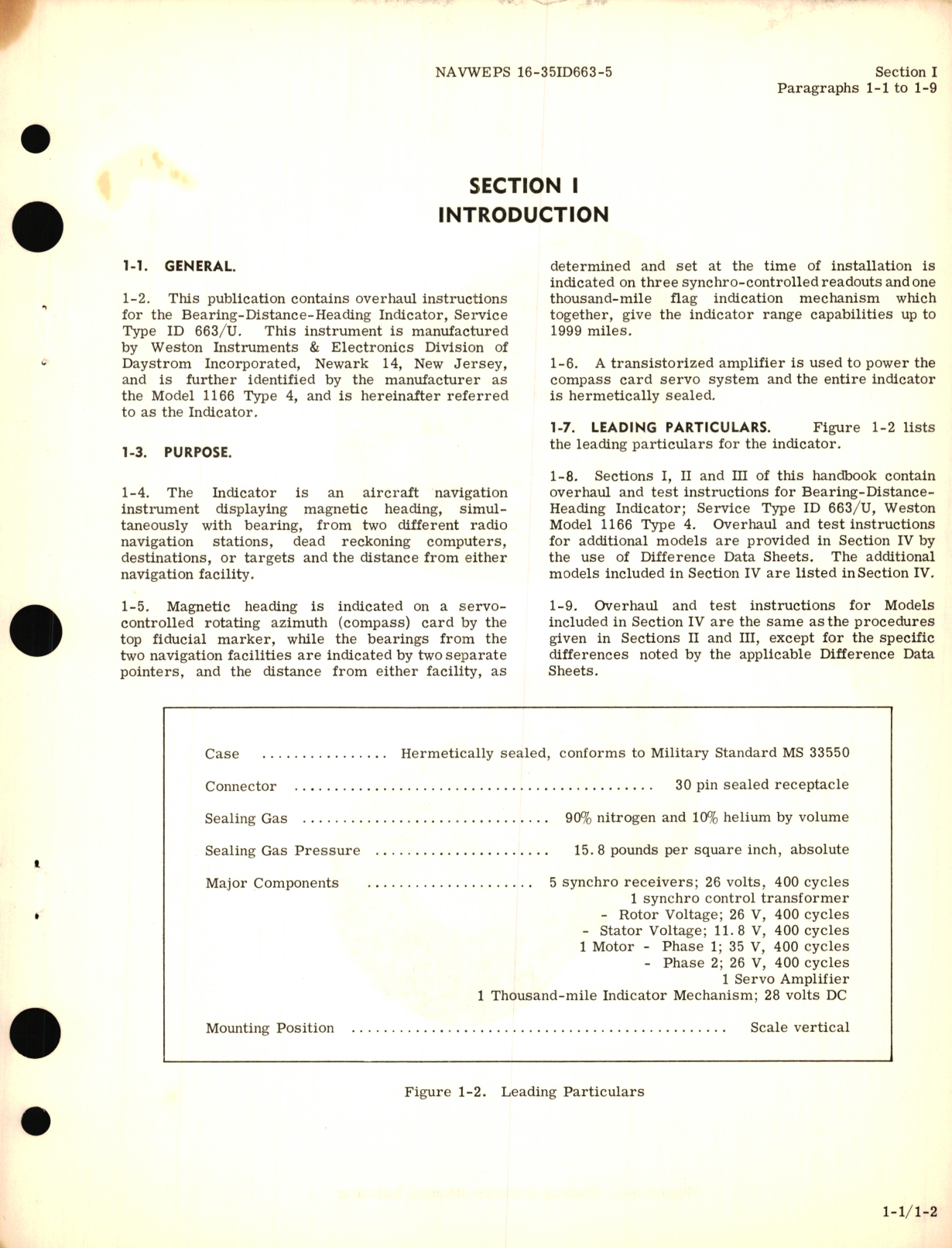 Sample page 5 from AirCorps Library document: Overhaul Instructions for Bearing - Distance - Heading Indicator Part No. 182774 and 196716 