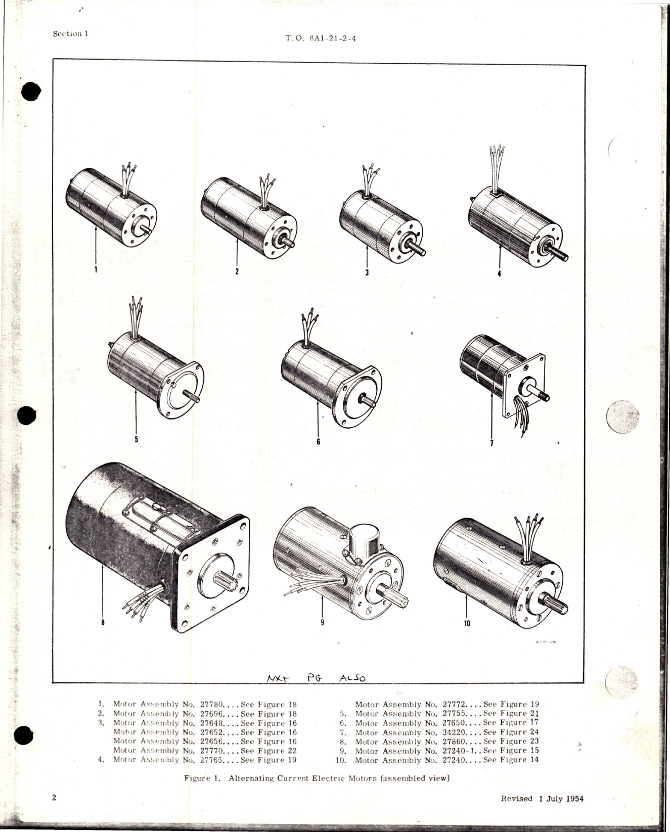 Sample page 9 from AirCorps Library document: Parts Catalog for Electric Motors 