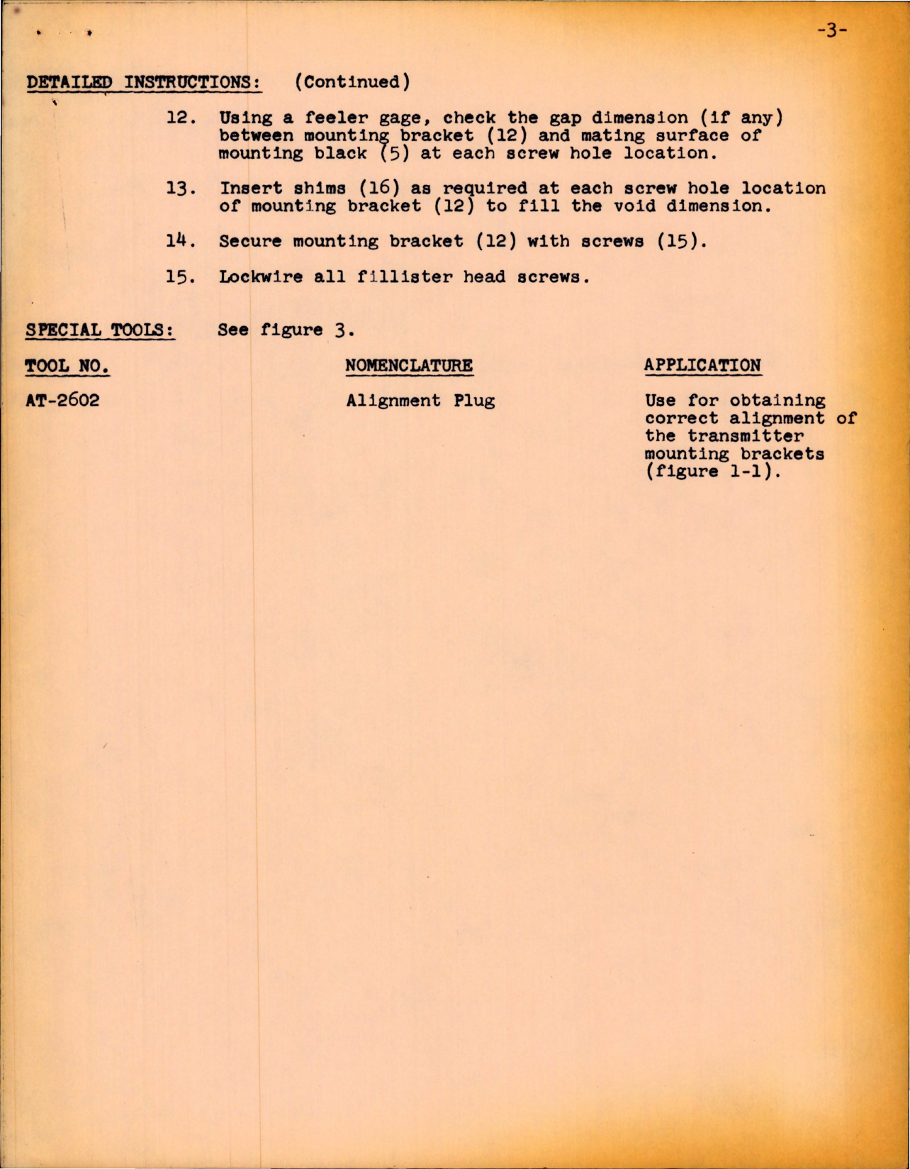 Sample page 5 from AirCorps Library document: Alignment of the Transmitter & Mounting Brackets for Linear Actuator - Model R-1596M5