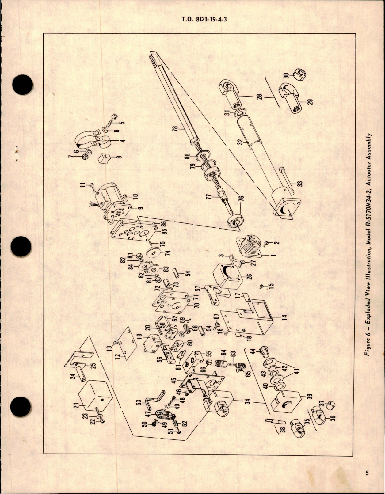 Sample page 5 from AirCorps Library document: Overhaul Instructions w Parts Breakdown for Electromechanical Linear Actuator - Model R5170M34-2 