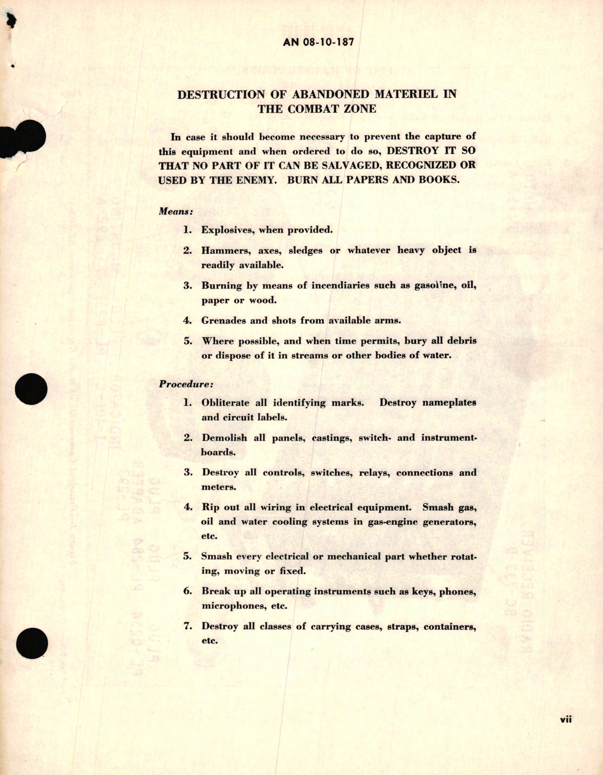 Sample page 7 from AirCorps Library document: Operating Instructions for Radio Receiving Equipment RC-103-A or RC-103-AZ