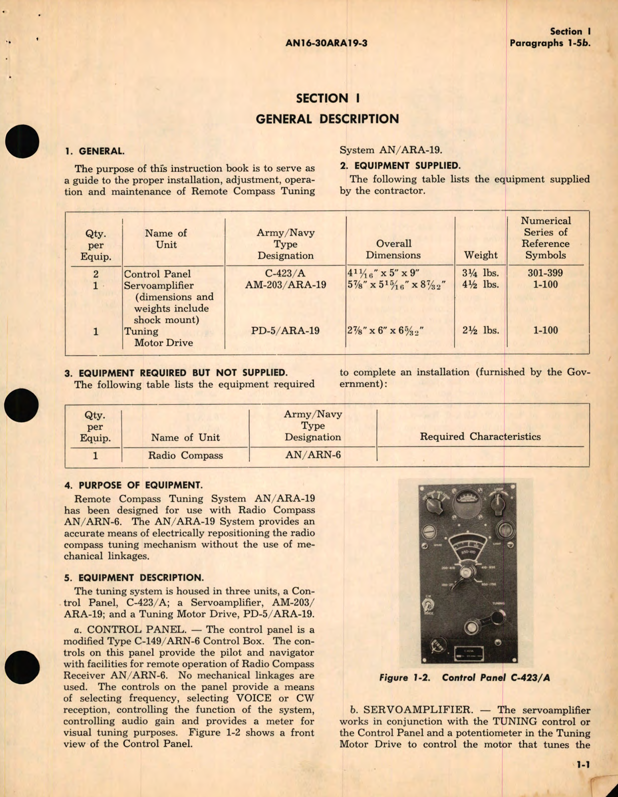 Sample page 5 from AirCorps Library document: Maintenance Instructions for Remote Tuning Group AN ARA-19