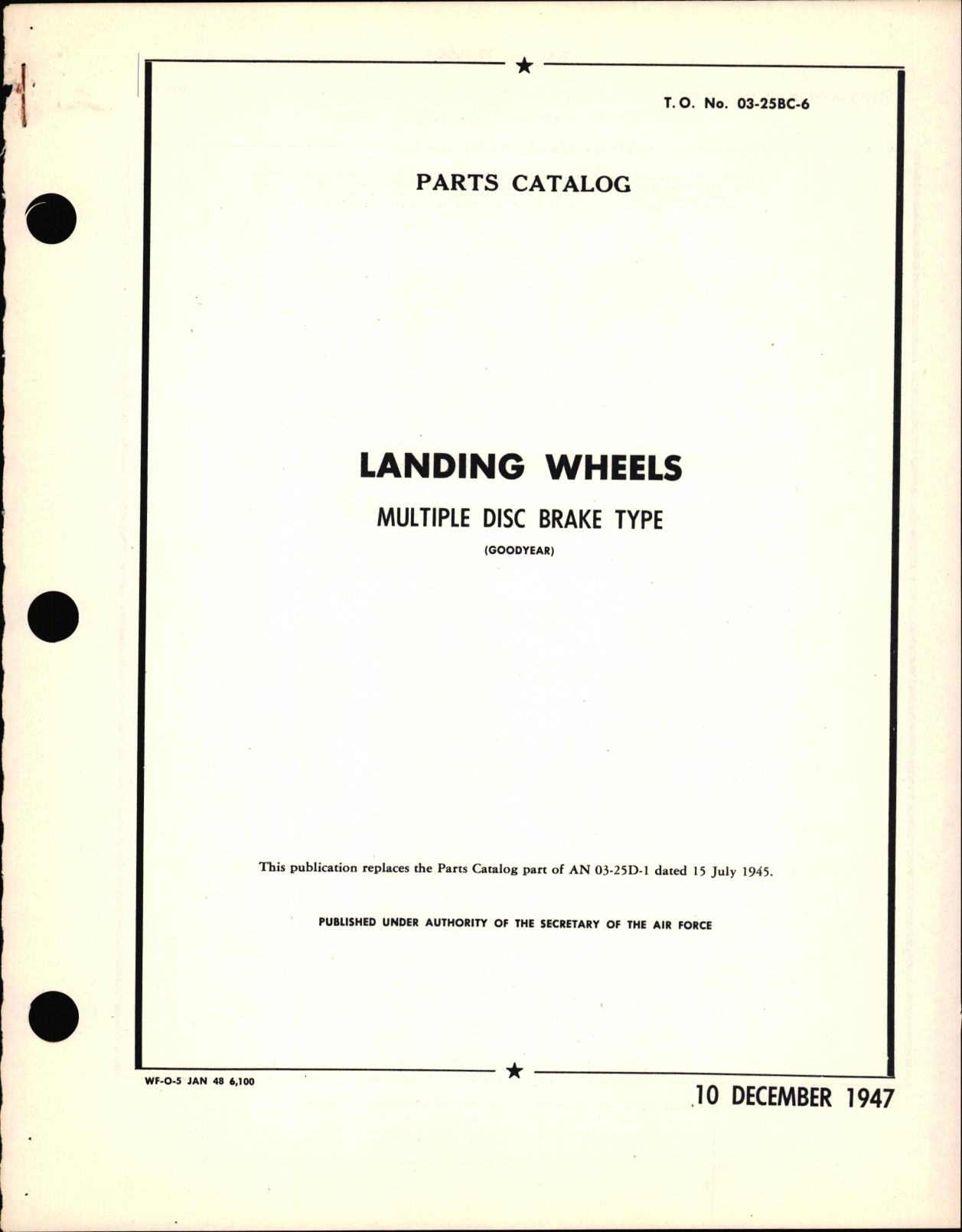 Sample page 1 from AirCorps Library document: Parts Catalog for Multiple Disc Brake Type Landing Wheels