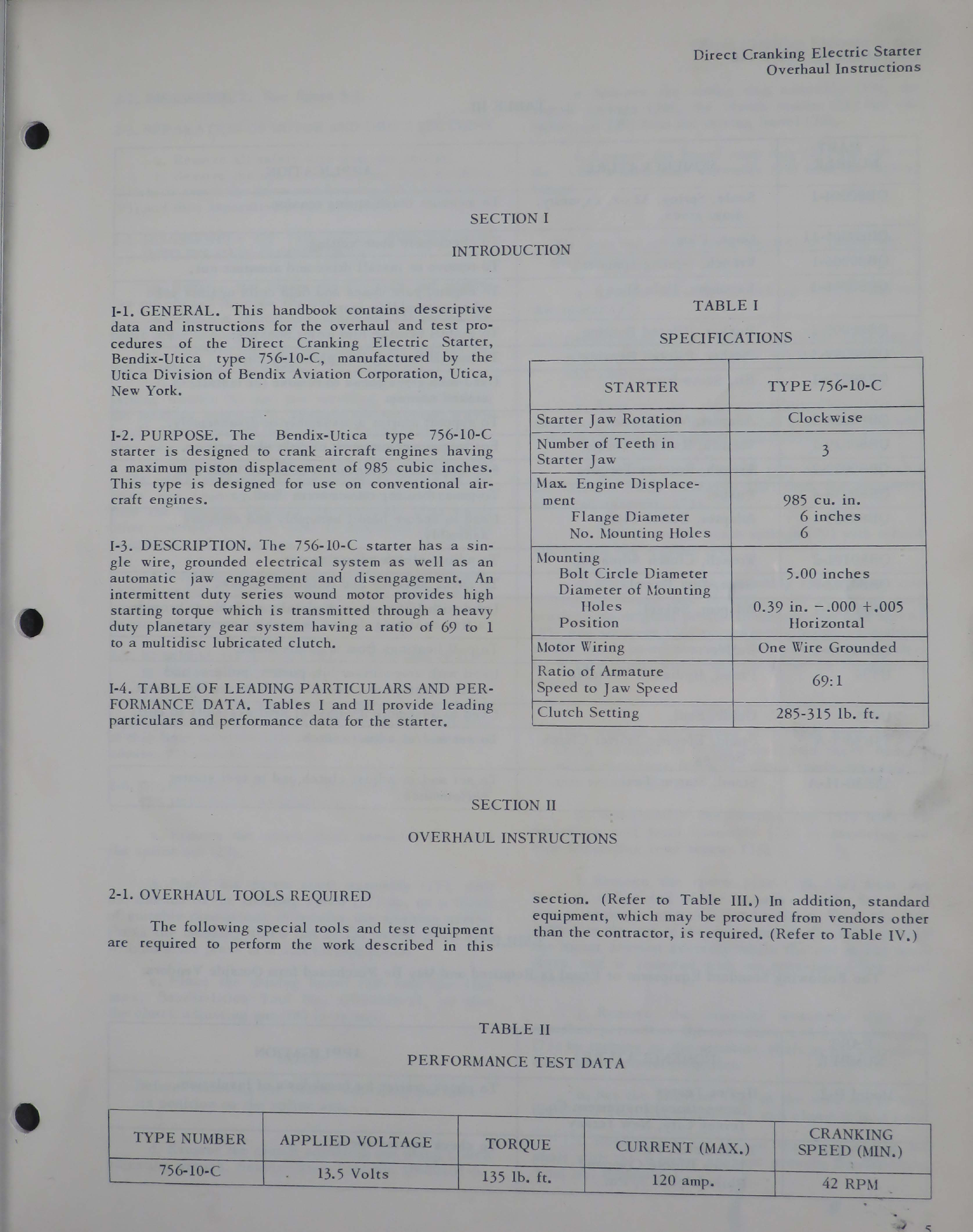 Sample page 5 from AirCorps Library document: Overhaul Instructions with Parts for Direct Cranking Electric Starter - Type 756-10-C 