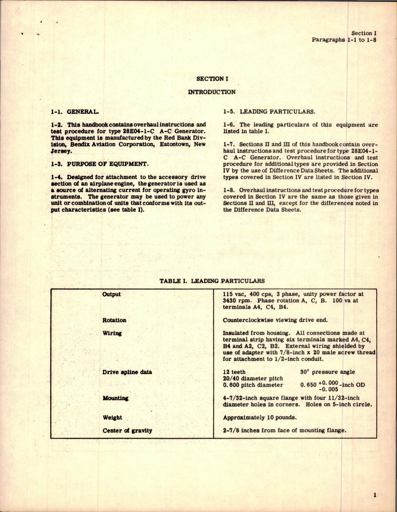 Sample page 5 from AirCorps Library document: Overhaul Instructions for A-C Generator - Type 28E04-1-C, 28E04-1-D, 28E04-1-E 