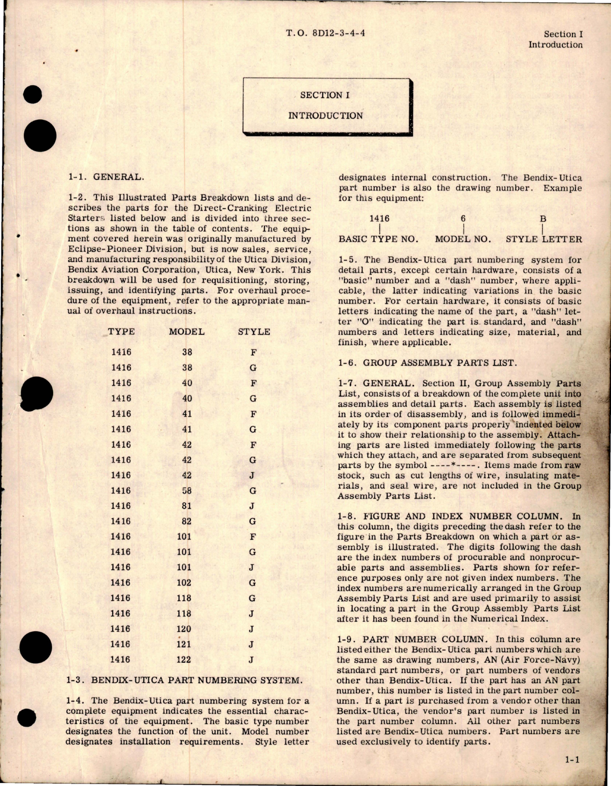 Sample page 5 from AirCorps Library document: Illustrated Parts Breakdown for Direct Cranking Electric Starters - 1416 Series 