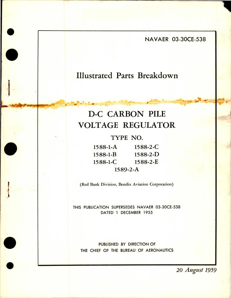 Illustrated Parts Breakdown for DC Carbon Pile Voltage Regulator