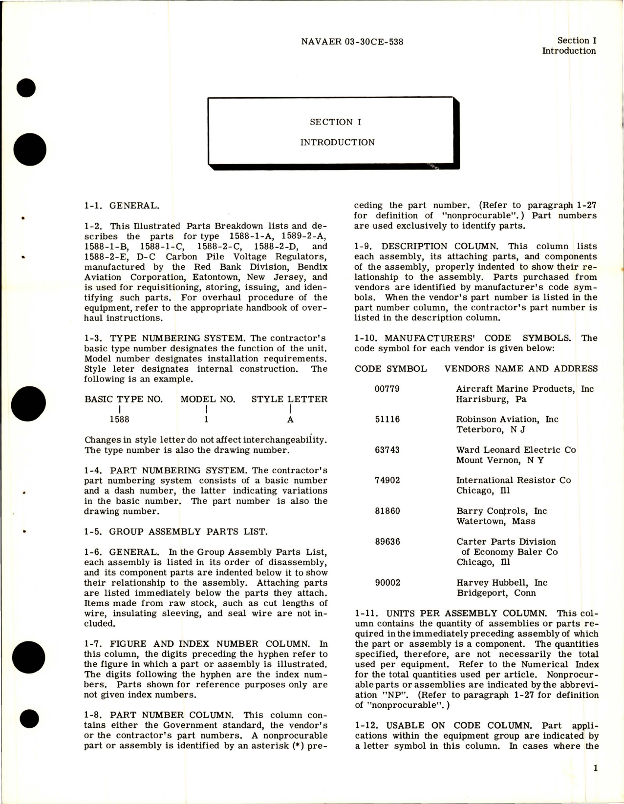 Sample page 5 from AirCorps Library document: Illustrated Parts Breakdown for D-C Carbon Pile Voltage Regulator 