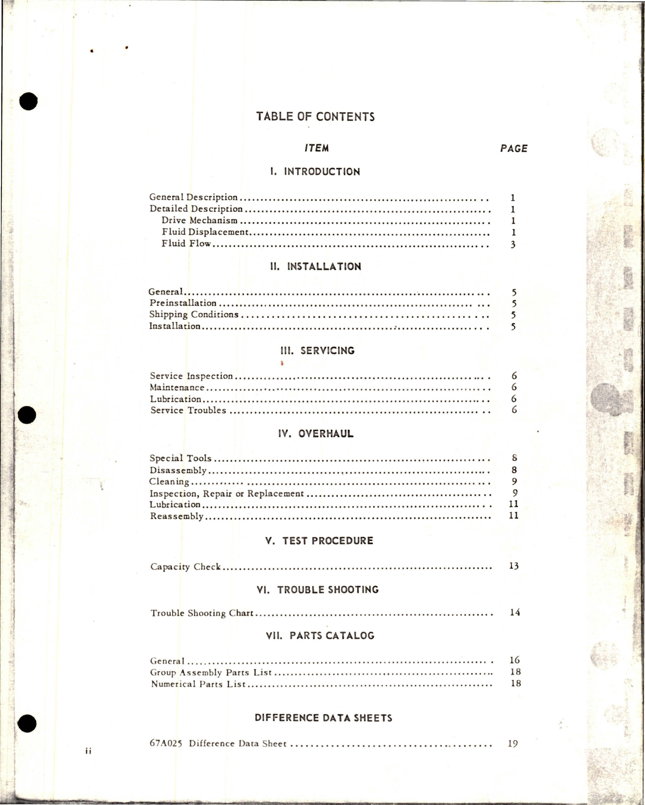 Sample page 5 from AirCorps Library document: Overhaul and Maintenance for Stratopower Aircraft Hydraulics - 67 Constant Series 