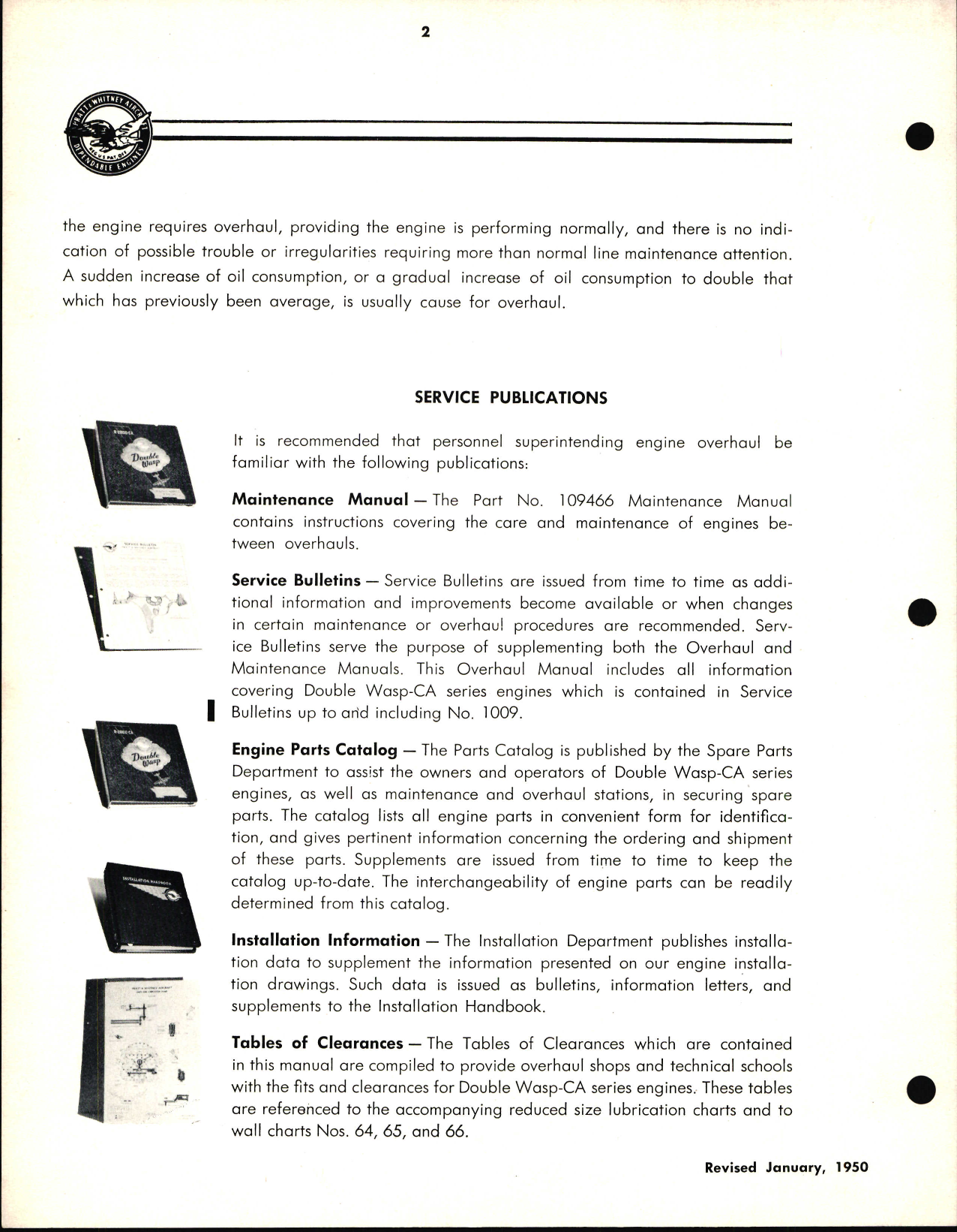 Sample page 6 from AirCorps Library document: Maintenance Manual for Double Wasp CA Series R-2800 Engine