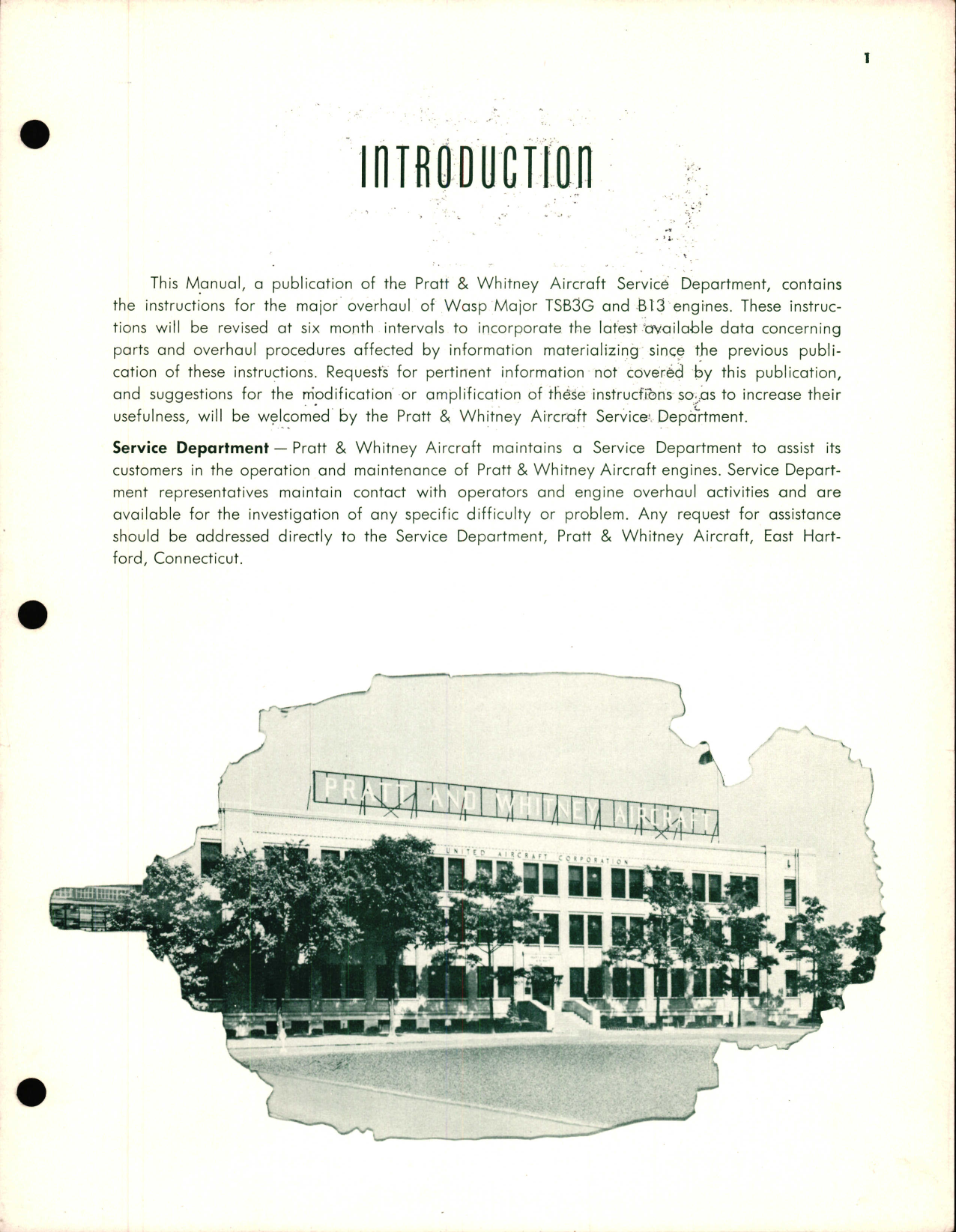 Sample page 1 from AirCorps Library document: Overhaul Manual for Wasp Major TSB3G and B13 Engines