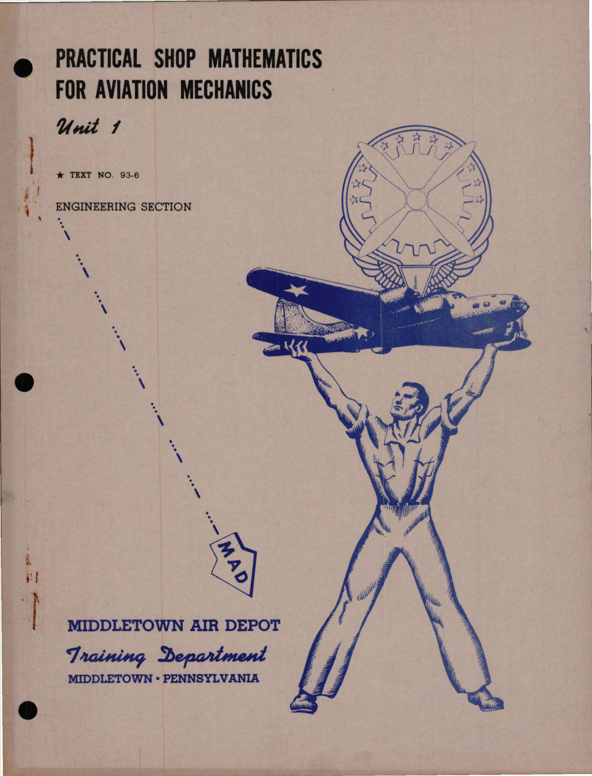 Sample page 1 from AirCorps Library document: Practical Shop Mathematics for Aviation Mechanics - Unit I Engineering Section