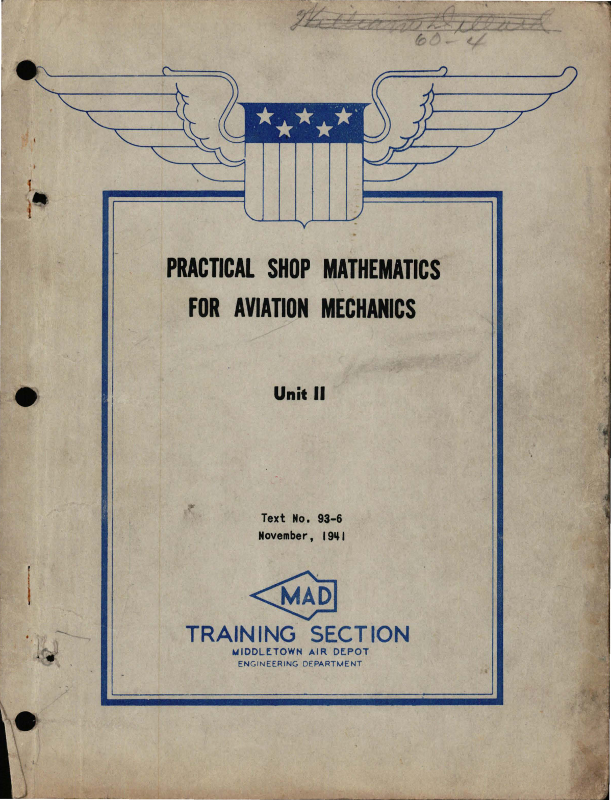 Sample page 1 from AirCorps Library document: Practical Shop Mathematics for Aviation Mechanics Unit II