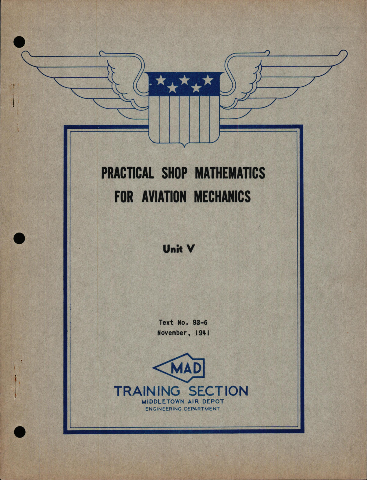 Sample page 1 from AirCorps Library document: Practical Shop Mathematics for Aviation Mechanics Unit V
