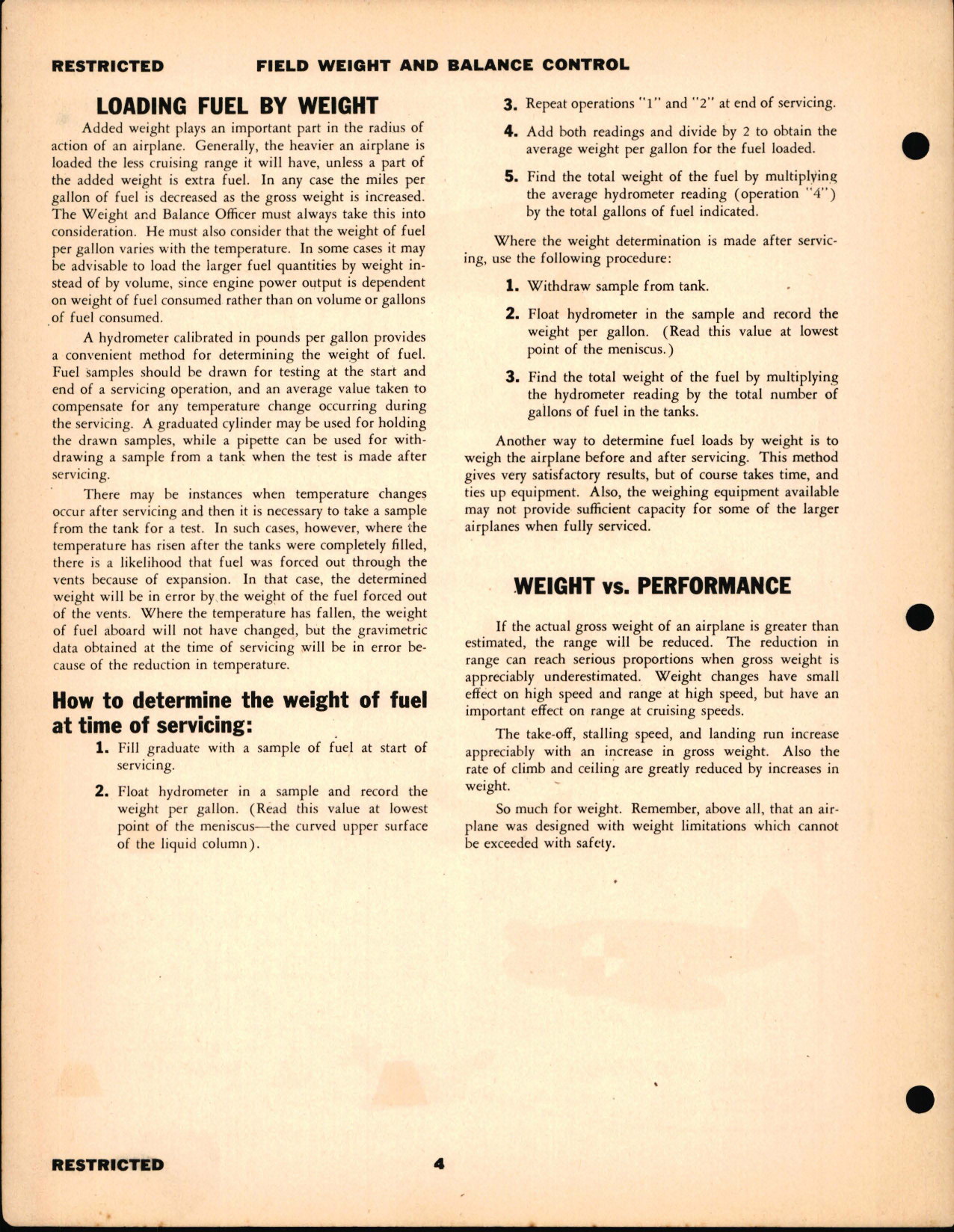 Sample page 9 from AirCorps Library document: Field Weight and Balance Control