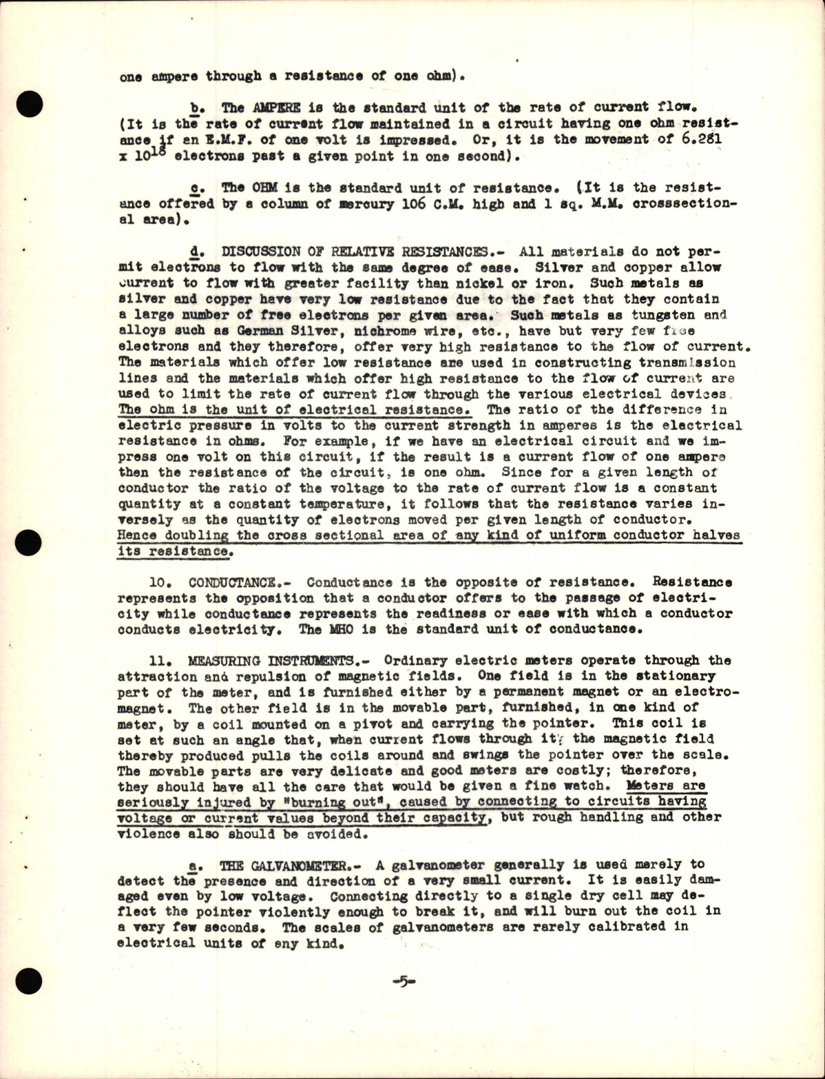 Sample page 7 from AirCorps Library document: Elements of Electricity for Fundamental Principles - Lesson I