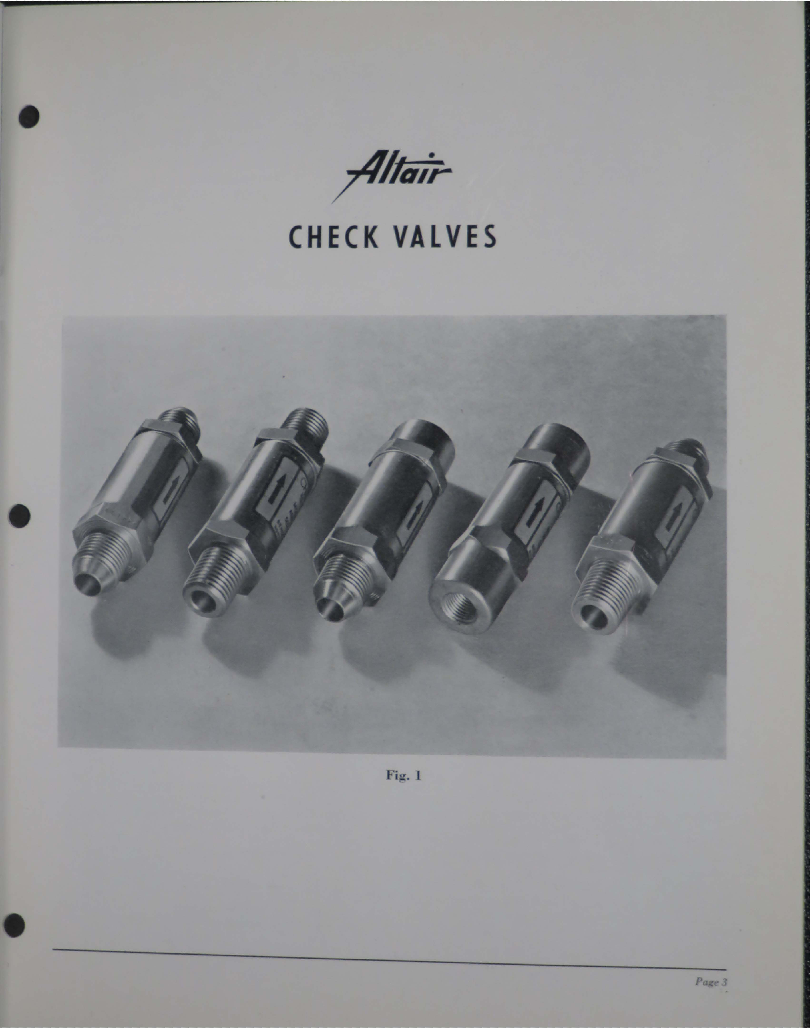 Sample page 5 from AirCorps Library document: Service Instructions with Parts Catalog for Altair Hydraulic Check Valves 