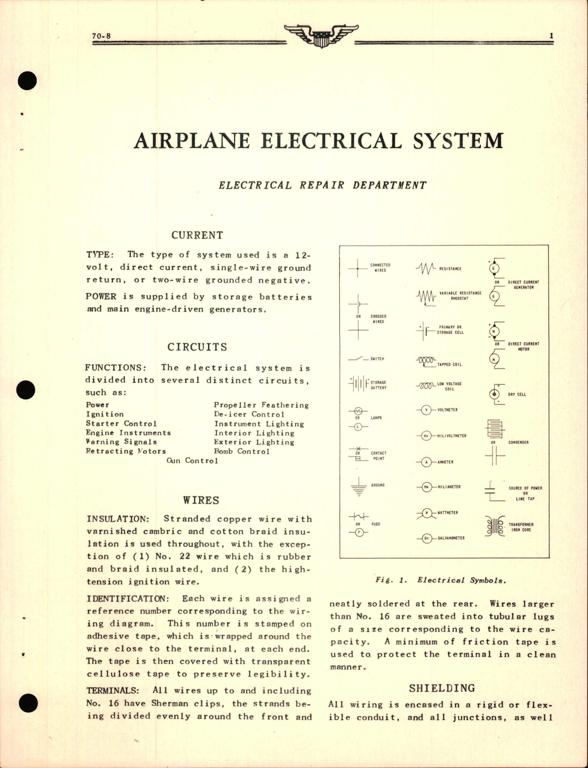 Sample page 5 from AirCorps Library document: Airplane Electrical System 