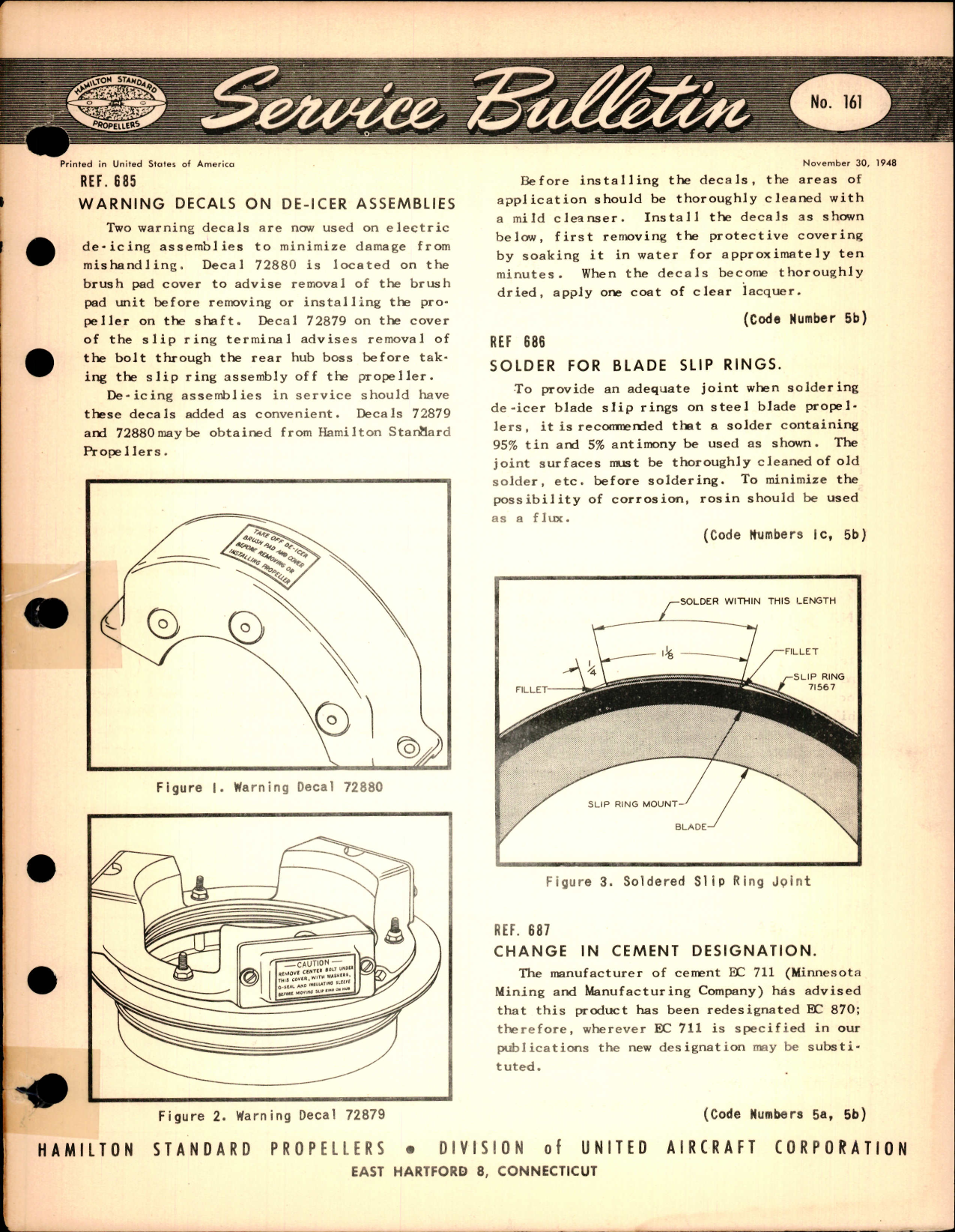 Sample page 1 from AirCorps Library document: Warning Decals on De-Icer Assemblies, Ref 685