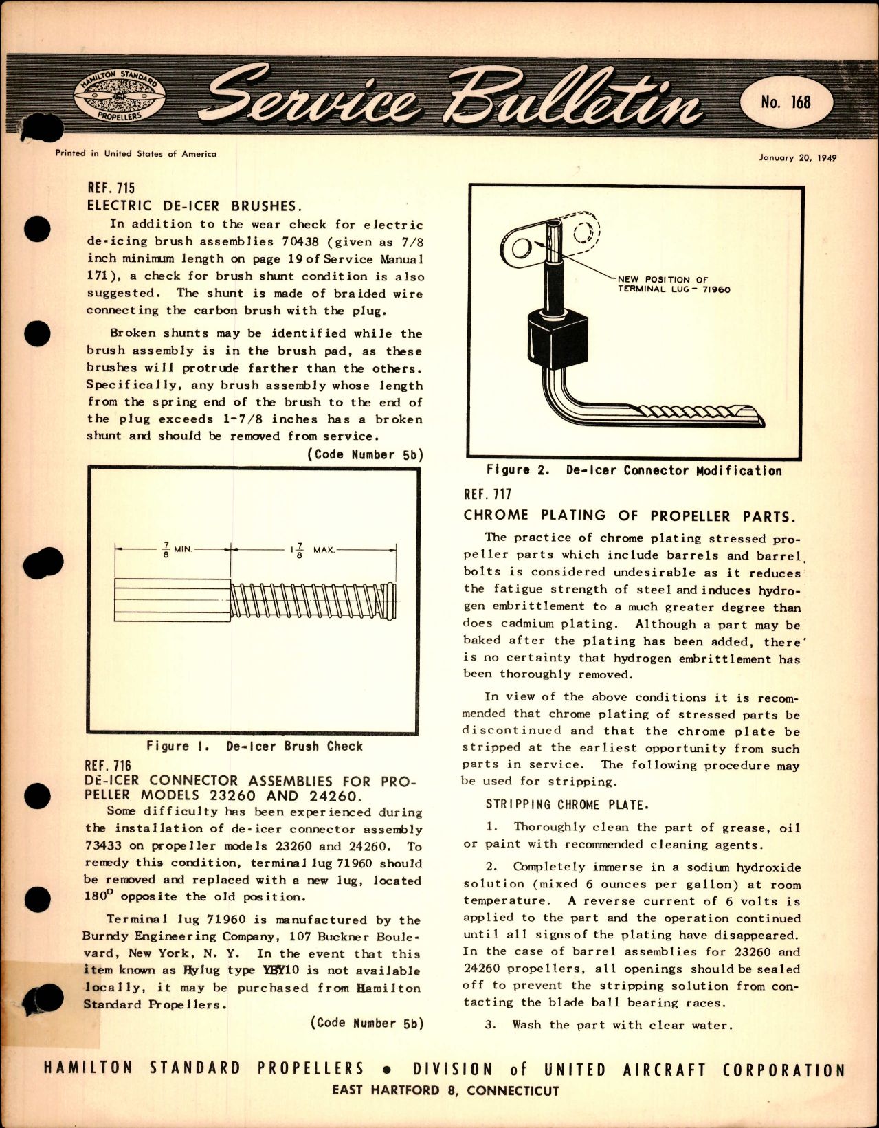 Sample page 1 from AirCorps Library document: Electric De-Icer Brushes, Ref 715