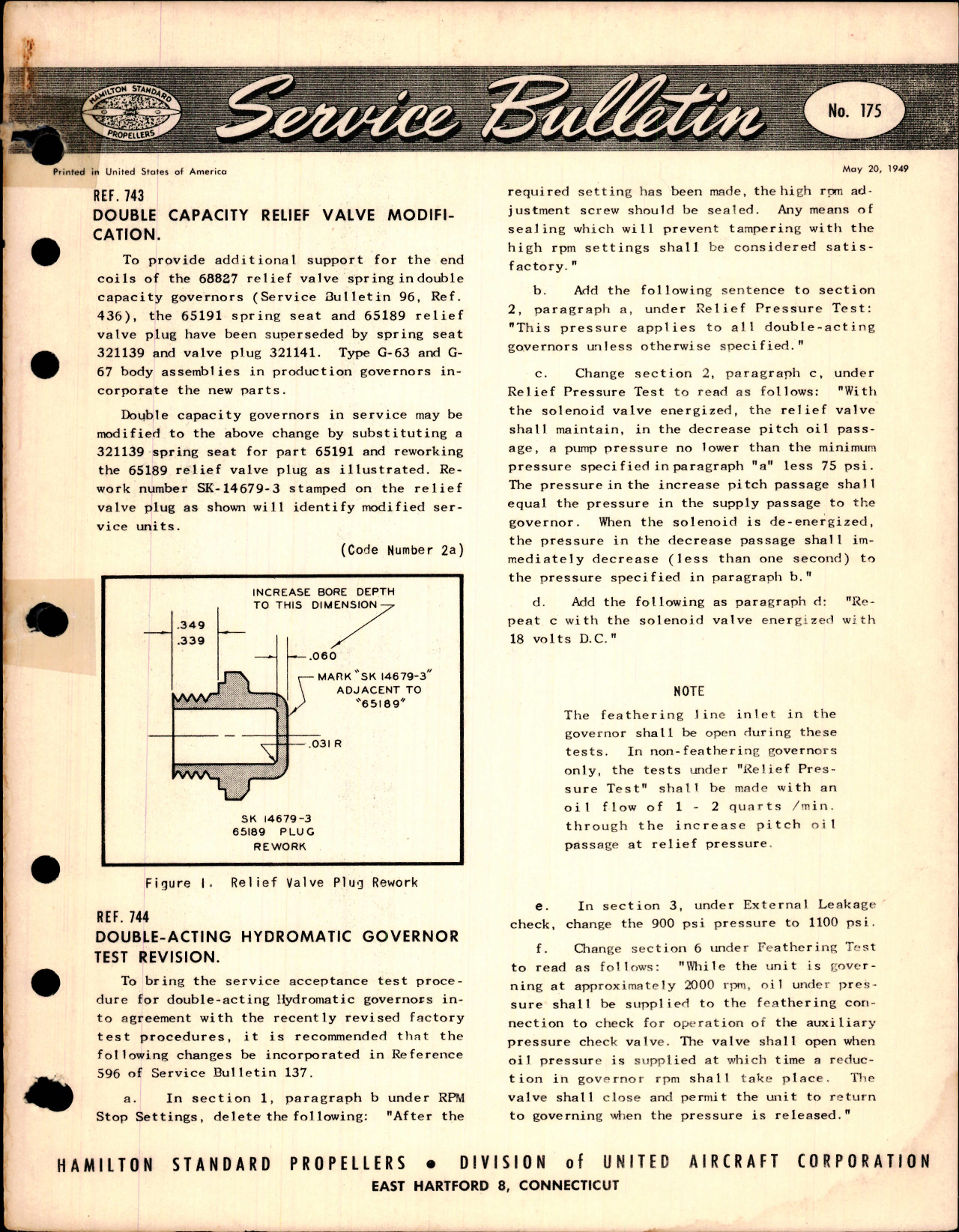 Sample page 1 from AirCorps Library document: Double Capacity Relief Valve Modification, Ref 743