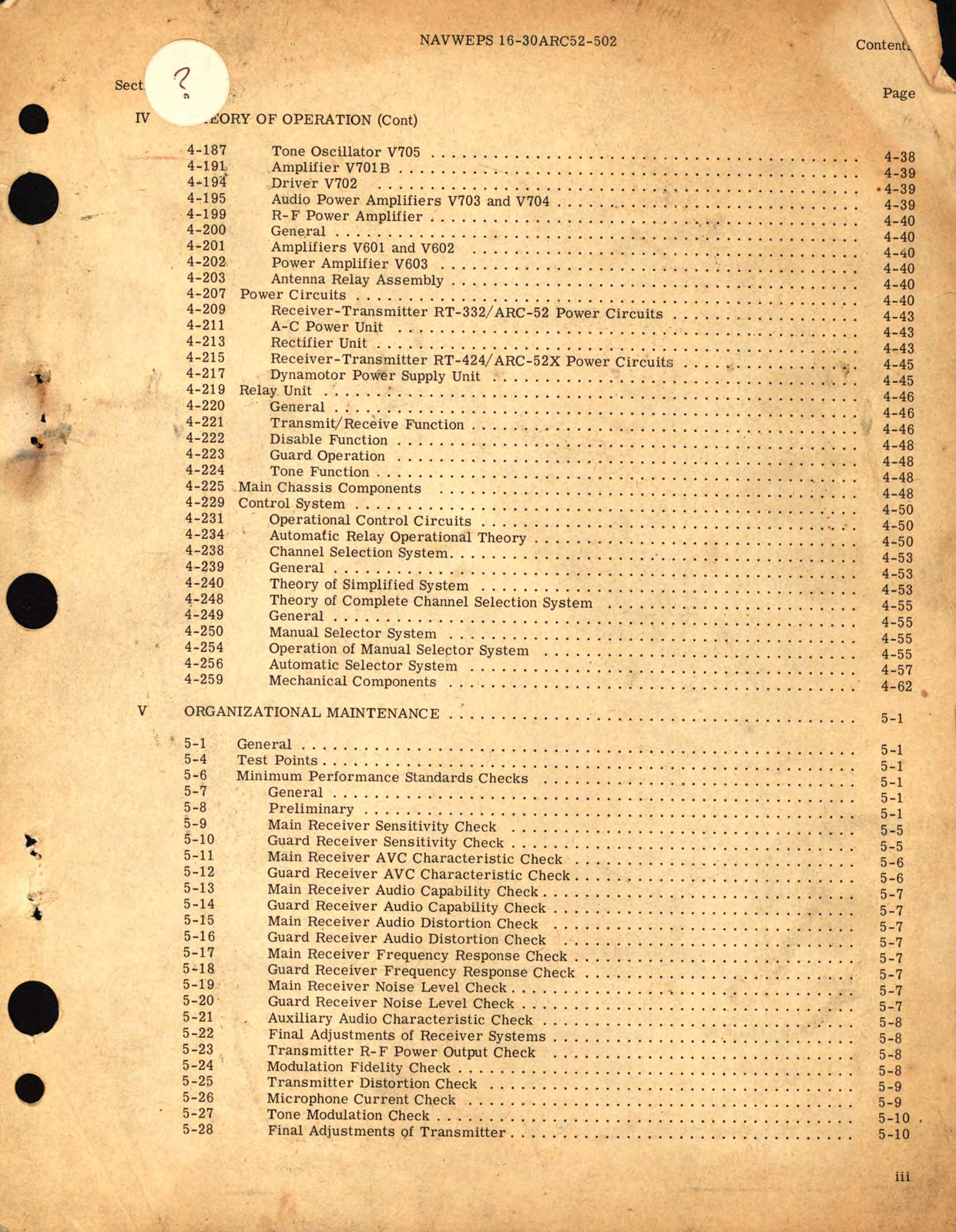 Sample page 9 from AirCorps Library document: Service Instructions for Radio Set AN/ARC 52 AN/ARC-52X and Auto Relay Control C-2791 ARC