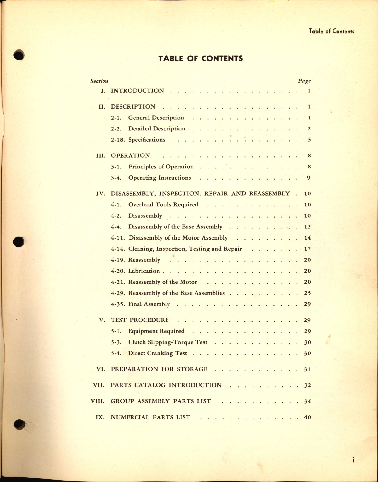 Sample page 5 from AirCorps Library document: Handbook of Instructions with Parts Catalog for Jack & Heintz Electric Direct Cranking Starters Models JH6