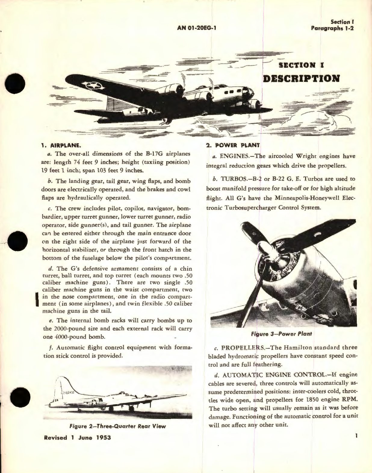 Sample page 7 from AirCorps Library document: Flight Handbook for USAF Series B-17G Navy Series PB-1W Aircraft