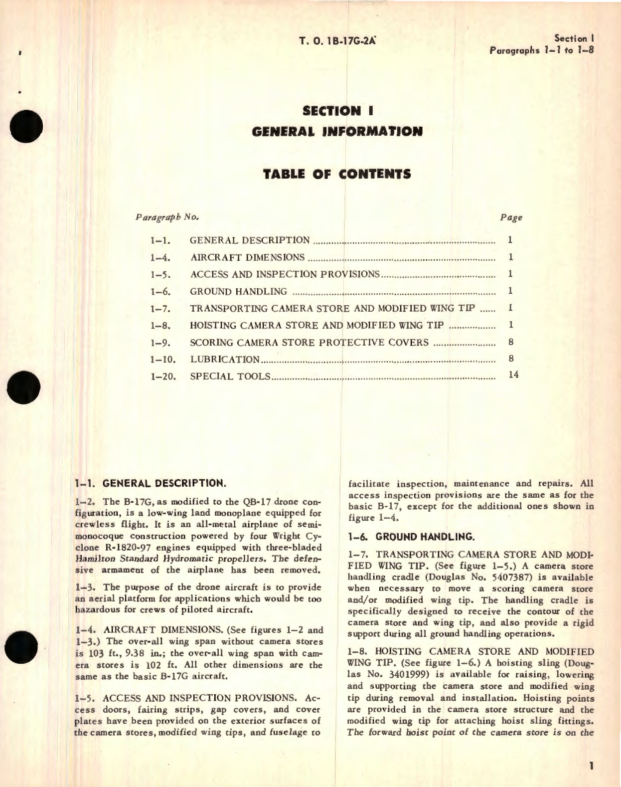 Sample page 7 from AirCorps Library document: 1B-17G-2A, Supplement, Maintenance Instructions for USAF Model QB-17 Aircraft