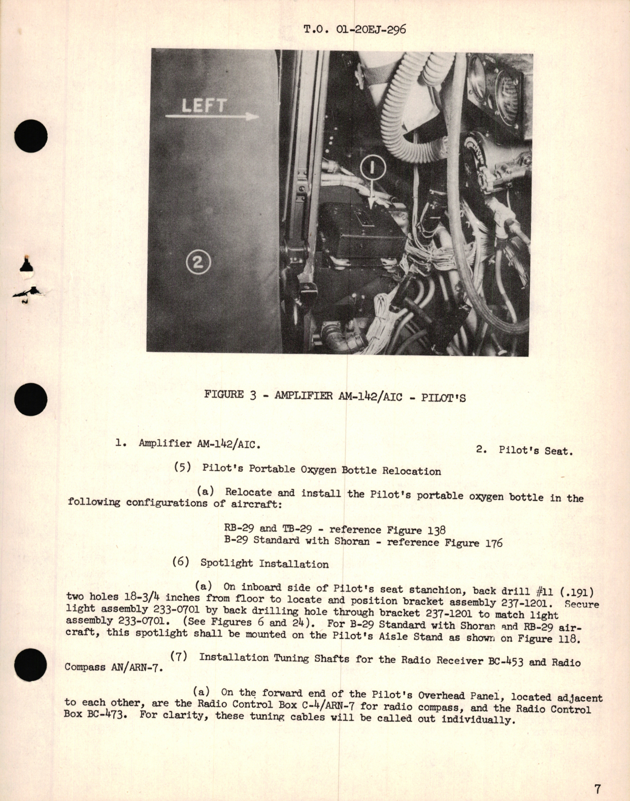 Sample page 7 from AirCorps Library document: Radio Set AN,ARC-27 and Keyer Group AN,ARA-26, Installation of - The B-29 Standard, WB-29, TB-29, and RB-29 Aircraft