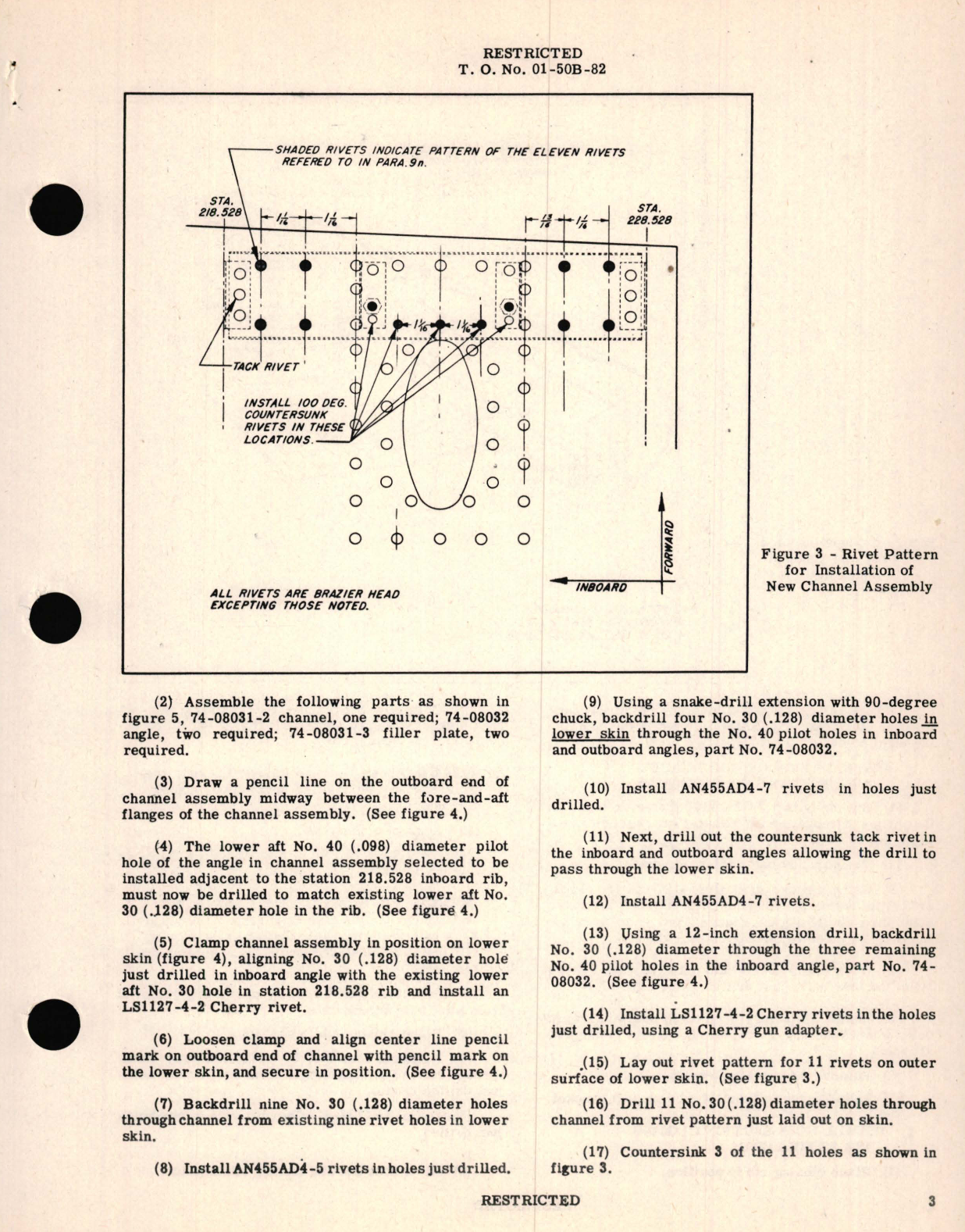 Sample page 3 from AirCorps Library document: Vultee - Replacing Pitot Tube Support Channel - BT-13, BT-13A, Bt-13B, BT-15, SNV-1, and SNV-2