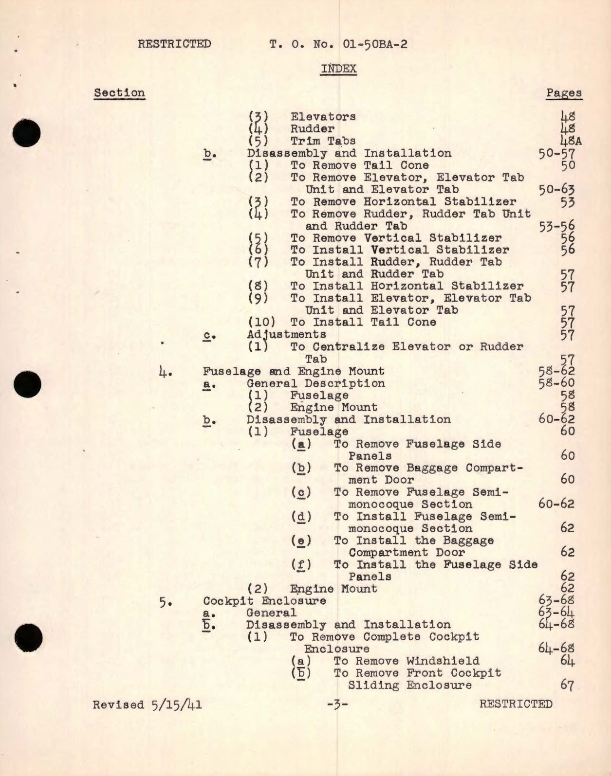 Sample page 5 from AirCorps Library document: Service Instructions for BT-13 Airplane