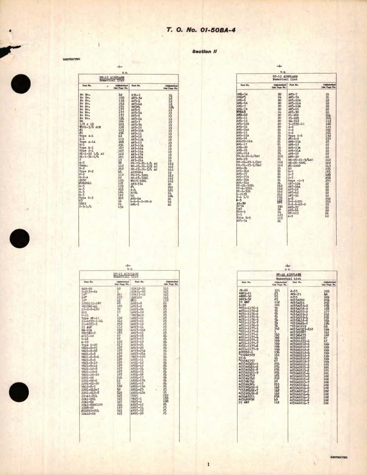 Sample page 5 from AirCorps Library document: Parts Catalog for the Model BT-13 Basic Training Airplane