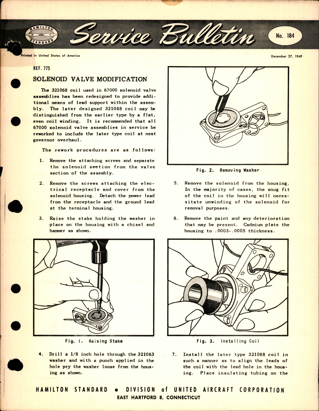 Sample page 1 from AirCorps Library document: Solenoid Valve Modification, Ref 775