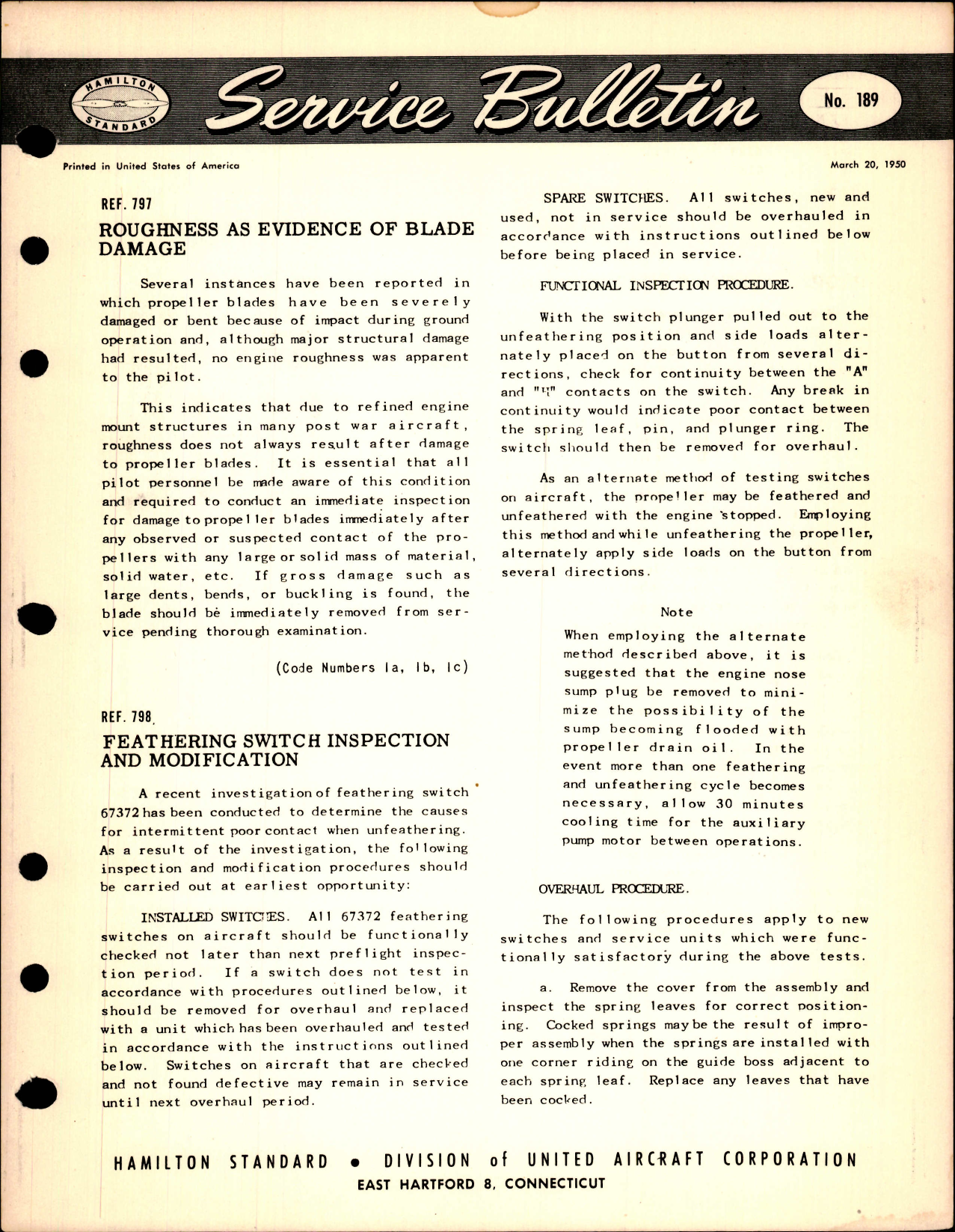 Sample page 1 from AirCorps Library document: Roughness as Evidence of Blade Damage, Ref 797
