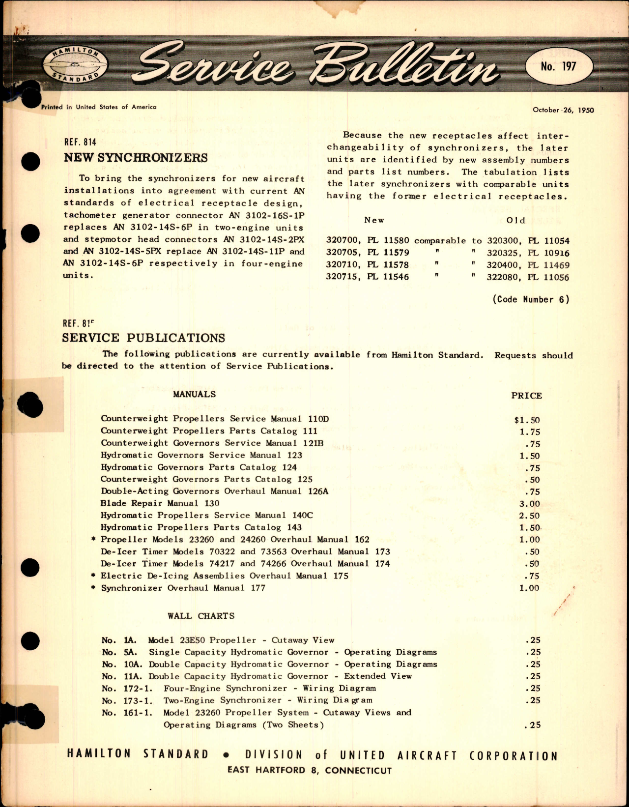 Sample page 1 from AirCorps Library document: New Synchronizers, Ref 814