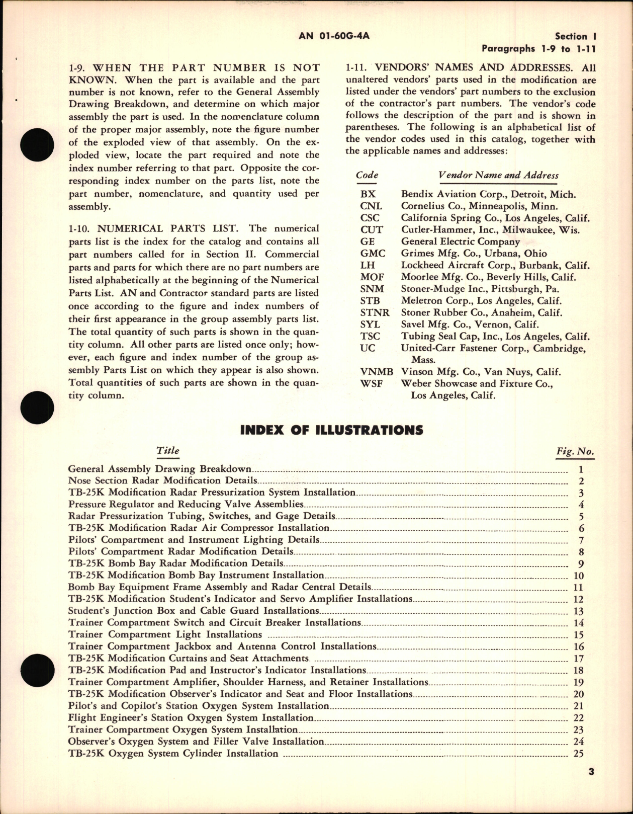 Sample page 5 from AirCorps Library document:  Supplemental Parts Catalog for USAF Model TB-25K Aircraft