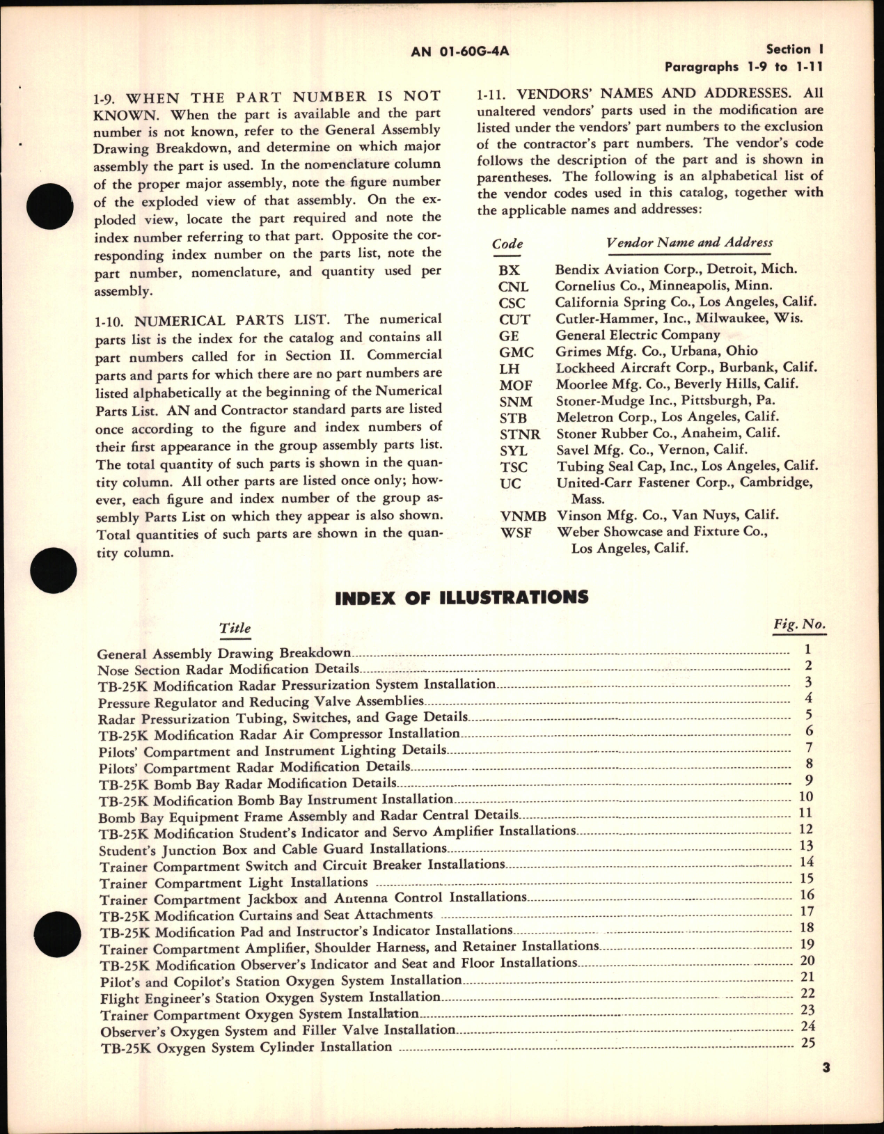 Sample page 5 from AirCorps Library document: Supplemental Parts Catalog for USAF Model TB-25K Aircraft