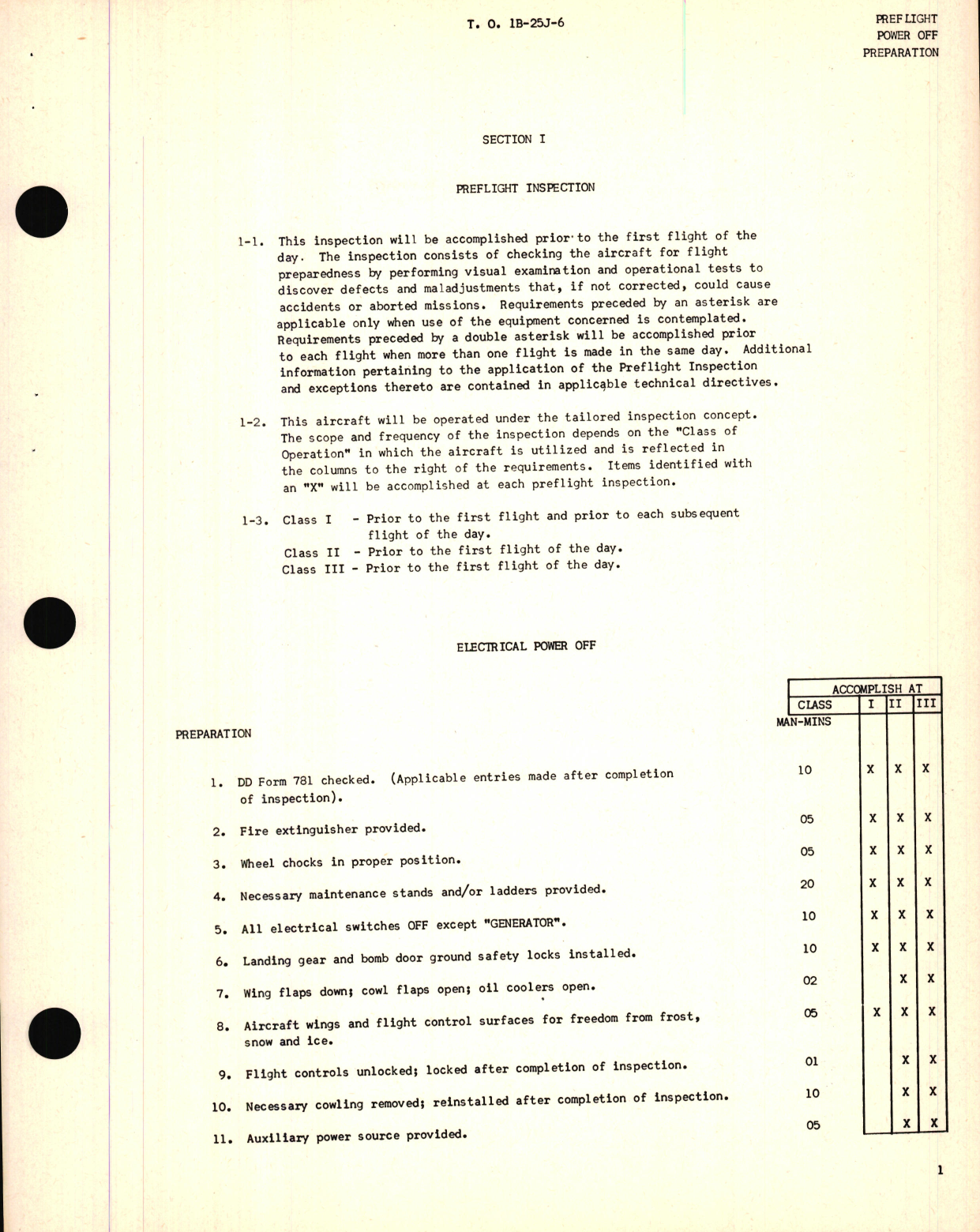 Sample page 5 from AirCorps Library document:  Handbook of Inspection Requirements for USAF Model B-25 Aircraft