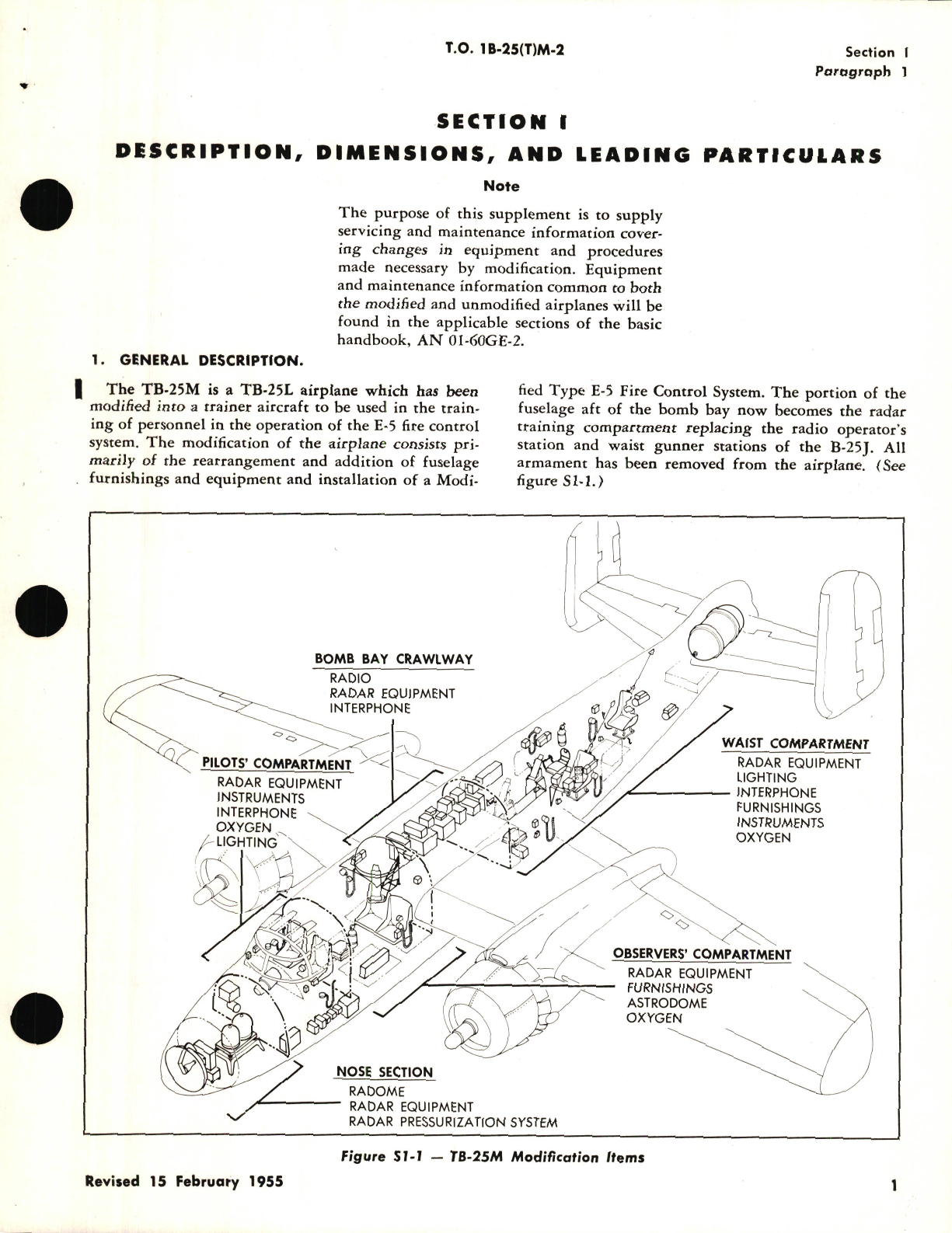 Sample page 5 from AirCorps Library document: Supplemental Handbook, Erection, and Maintenance Instructions for USAF Model TB-25M Aircraft
