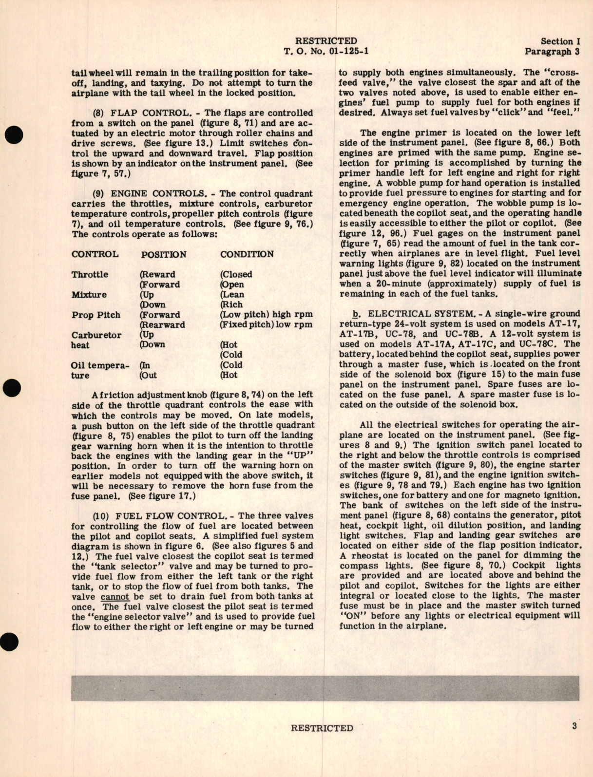 Sample page 7 from AirCorps Library document: Pilot's Flight Operating Instructions for Army Models AT-17 Series and UC-78 Series Navy Model JRC-1 British Models Crane I and IA