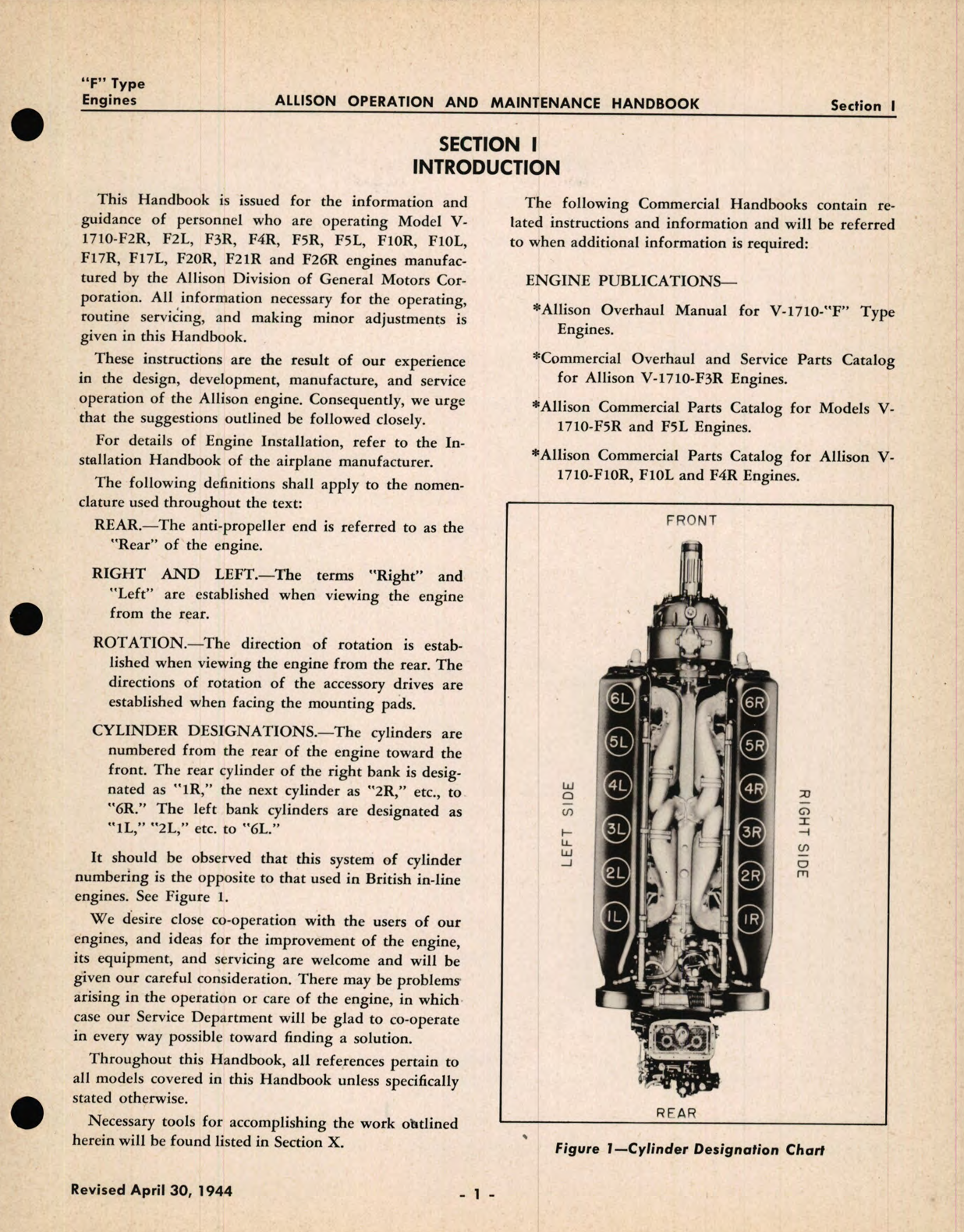 Sample page 7 from AirCorps Library document: Operation and Maintenance for Allison V-1710  