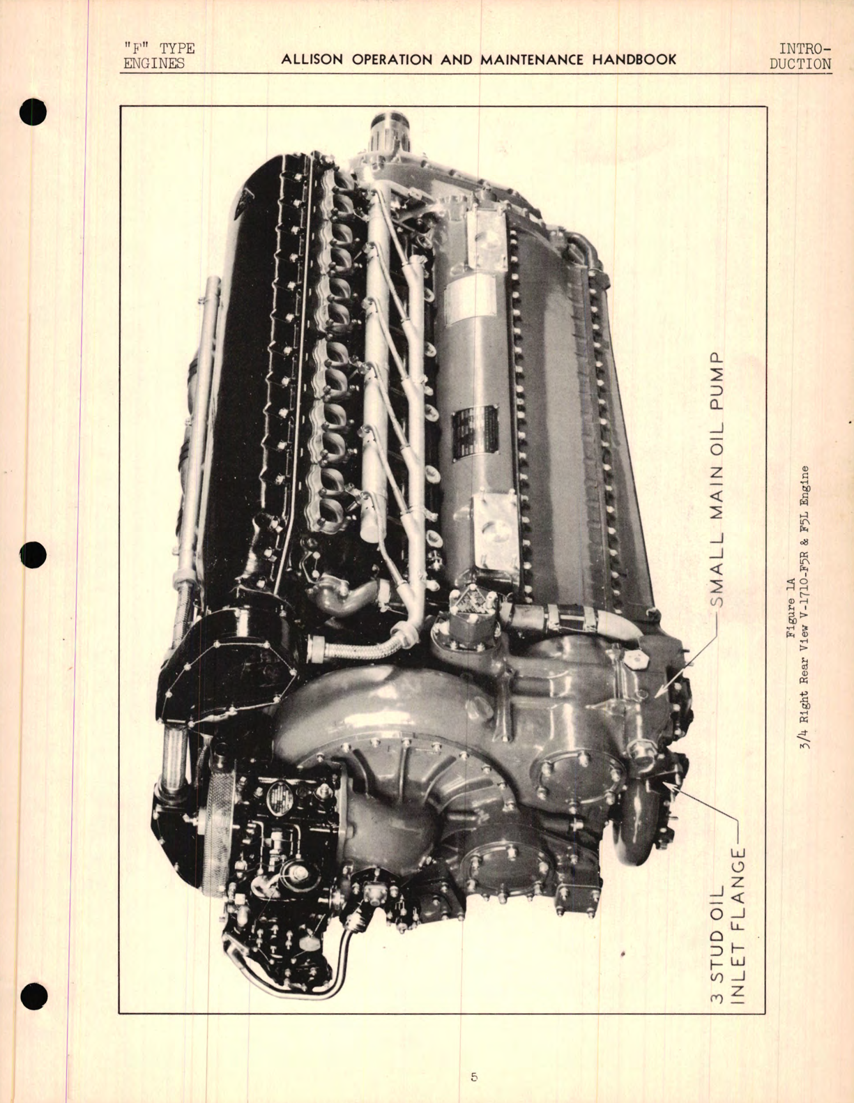 Sample page 9 from AirCorps Library document: Operation Maintenance and Overhaul Handbook for V-1710 - F Type Engines