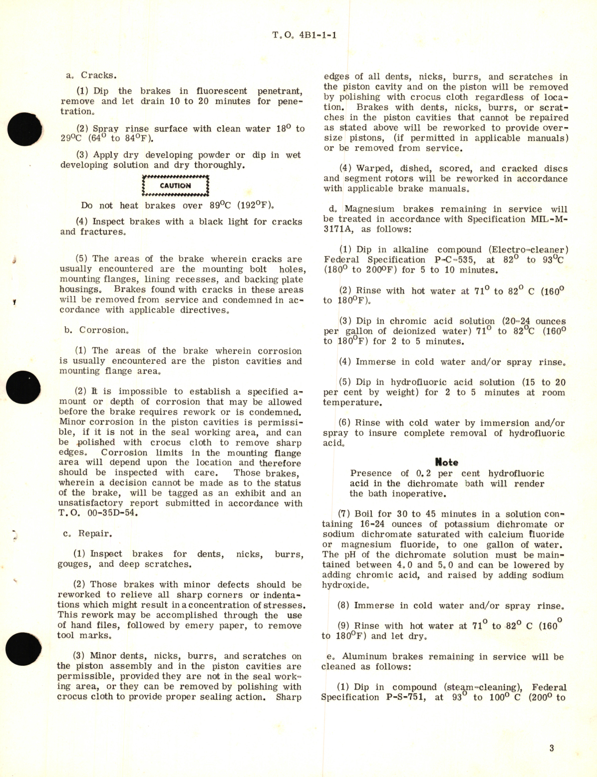 Sample page 3 from AirCorps Library document: Supplement, Maintenance and Overhaul Instructions for All Type Aircraft Brakes