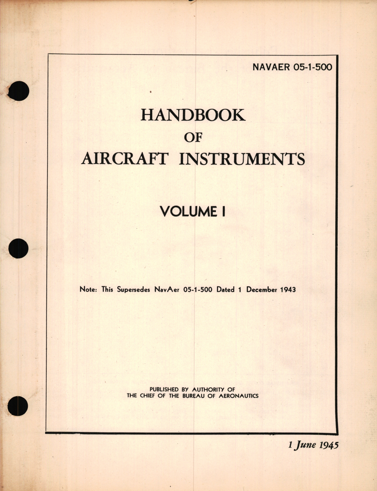 Sample page 1 from AirCorps Library document: Handbook of Aircraft Instruments